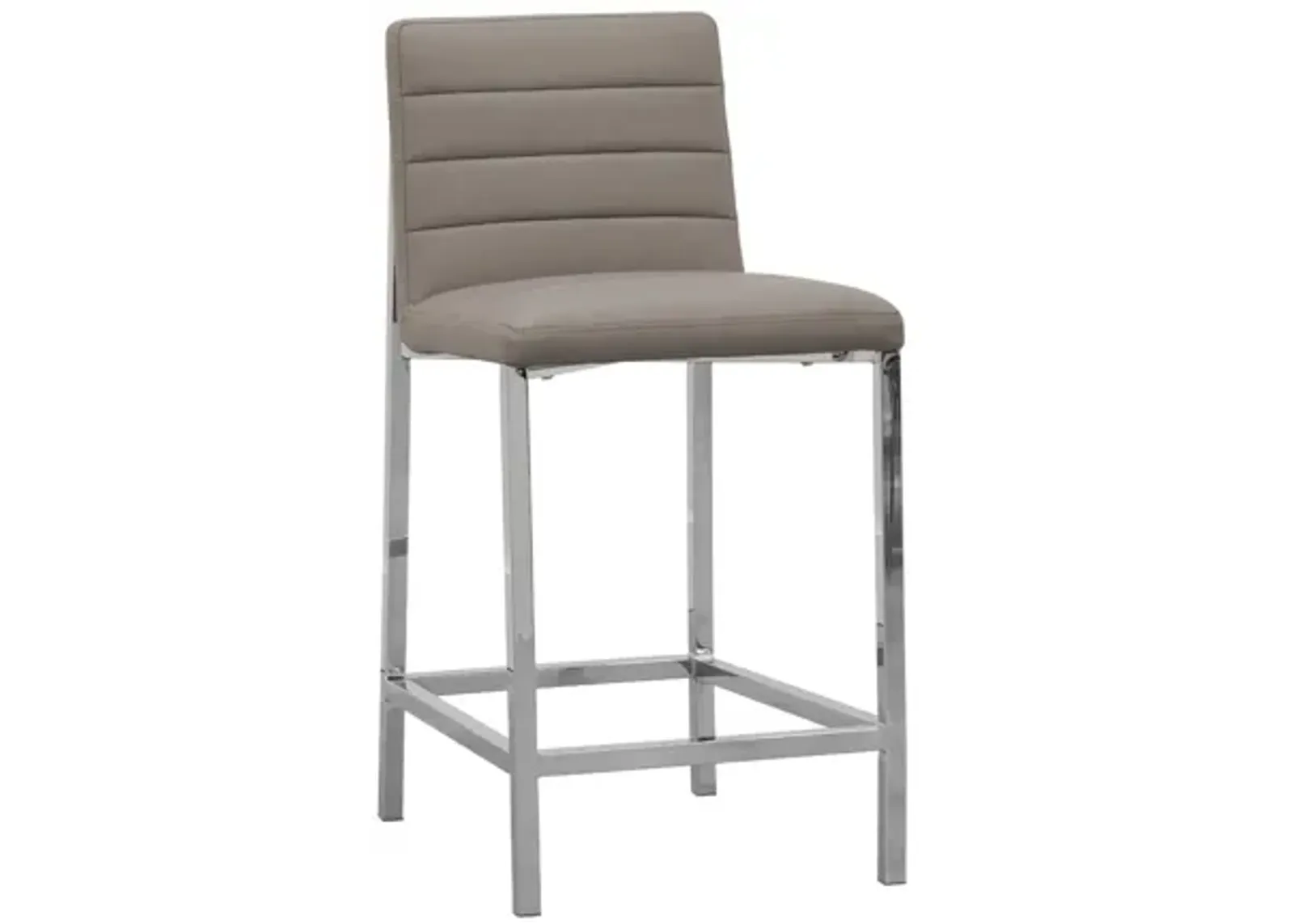 Amalfi Metal Back Counter Stool in Taupe