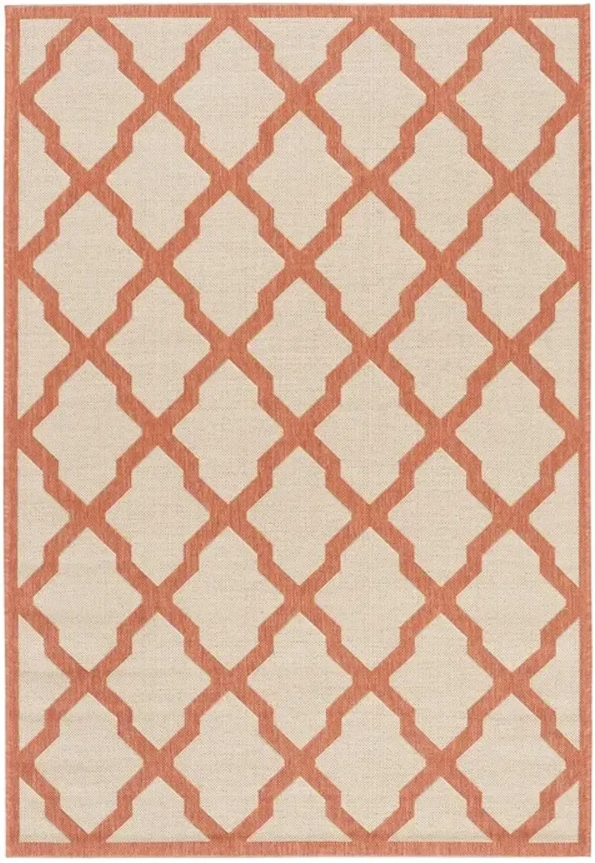 LINDEN 122 Collection LND122R-4 Cream / Rust 4' X 6'