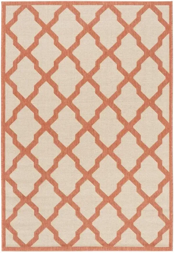 LINDEN 122 Collection LND122R-4 Cream / Rust 4' X 6'