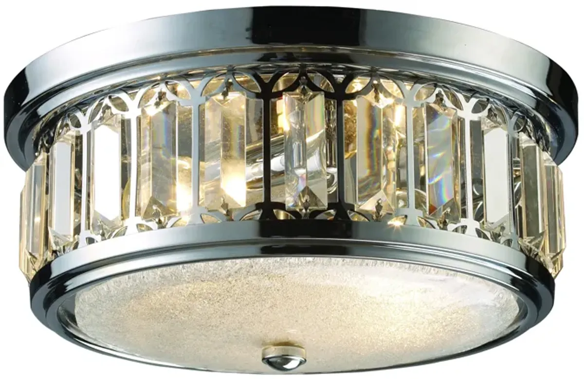 Flushmounts 13" Wide 2-Light Flush Mount - Polished Chrome