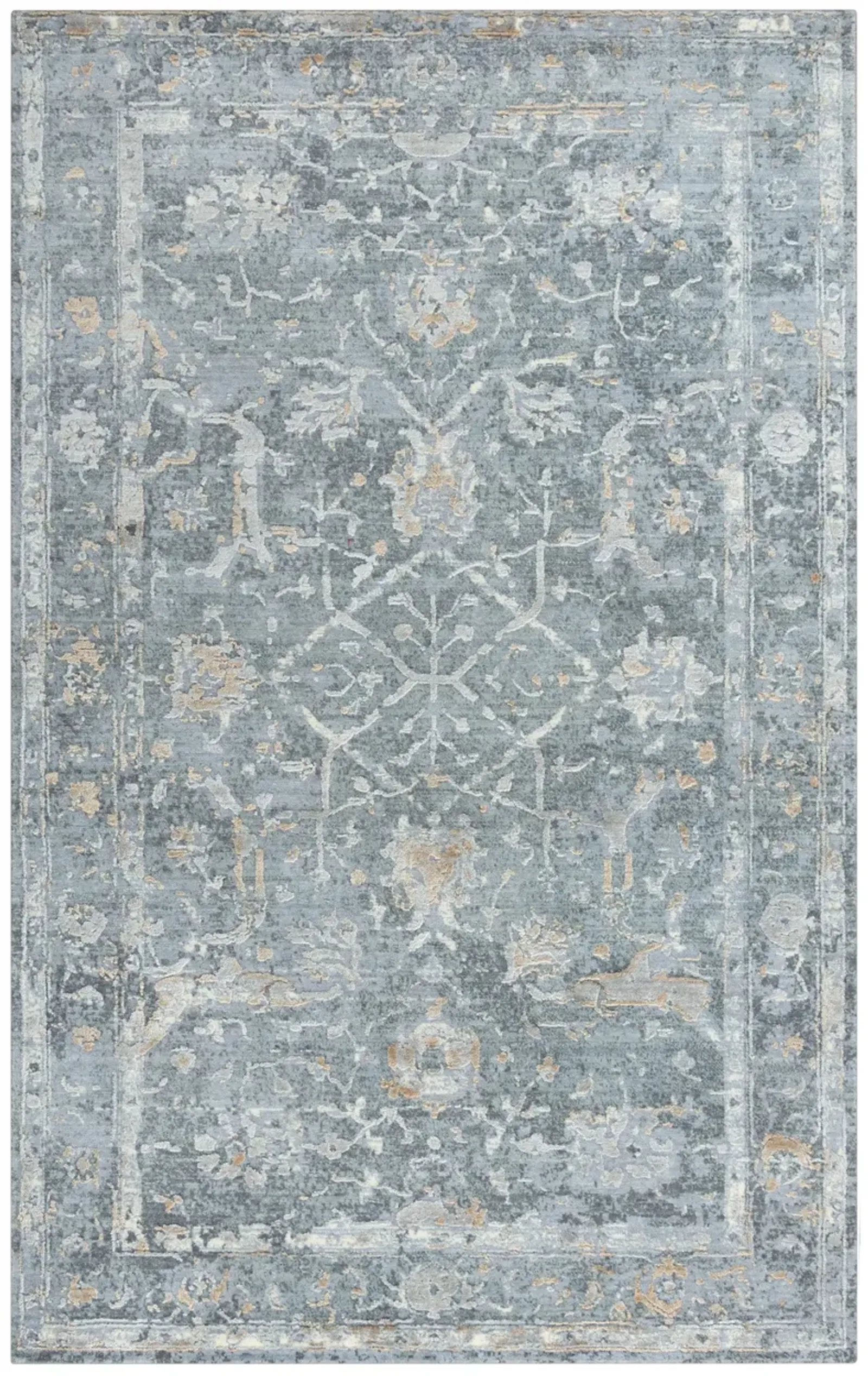 Artistry Gray Classic NZ Wool/Tencel Blend 5' x 8' Rectangle Rug