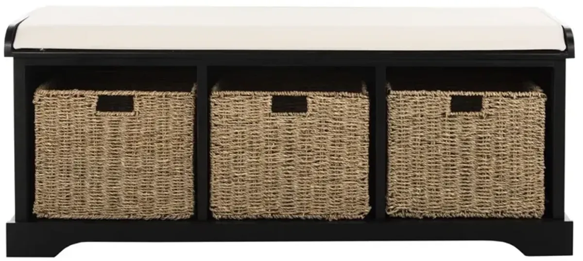 LONAN  WICKER STORAGE BENCH