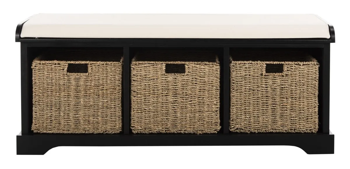 LONAN  WICKER STORAGE BENCH