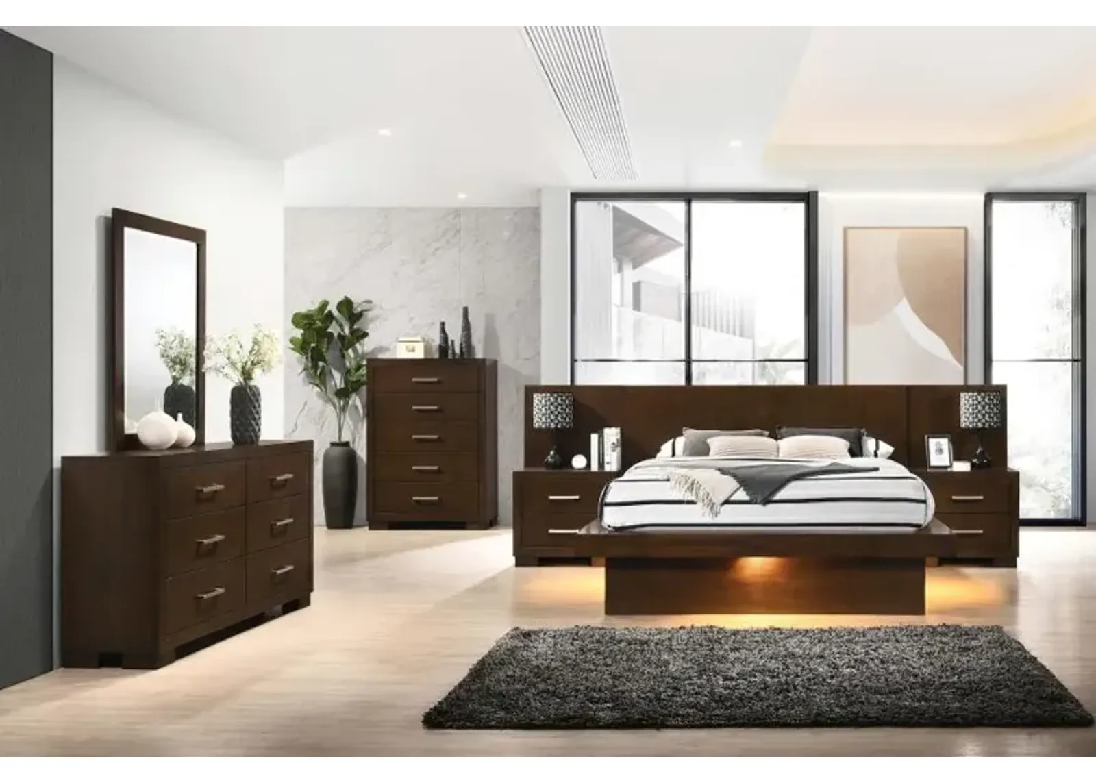 Jessica Minimalistic Platform Bedroom Set