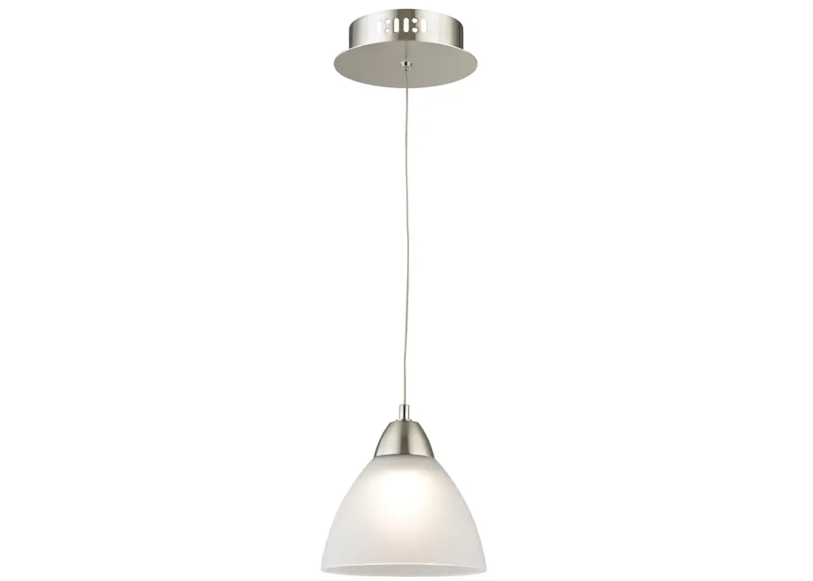 Piatto 6" Wide 1-Light Mini Pendant - Satin Nickel