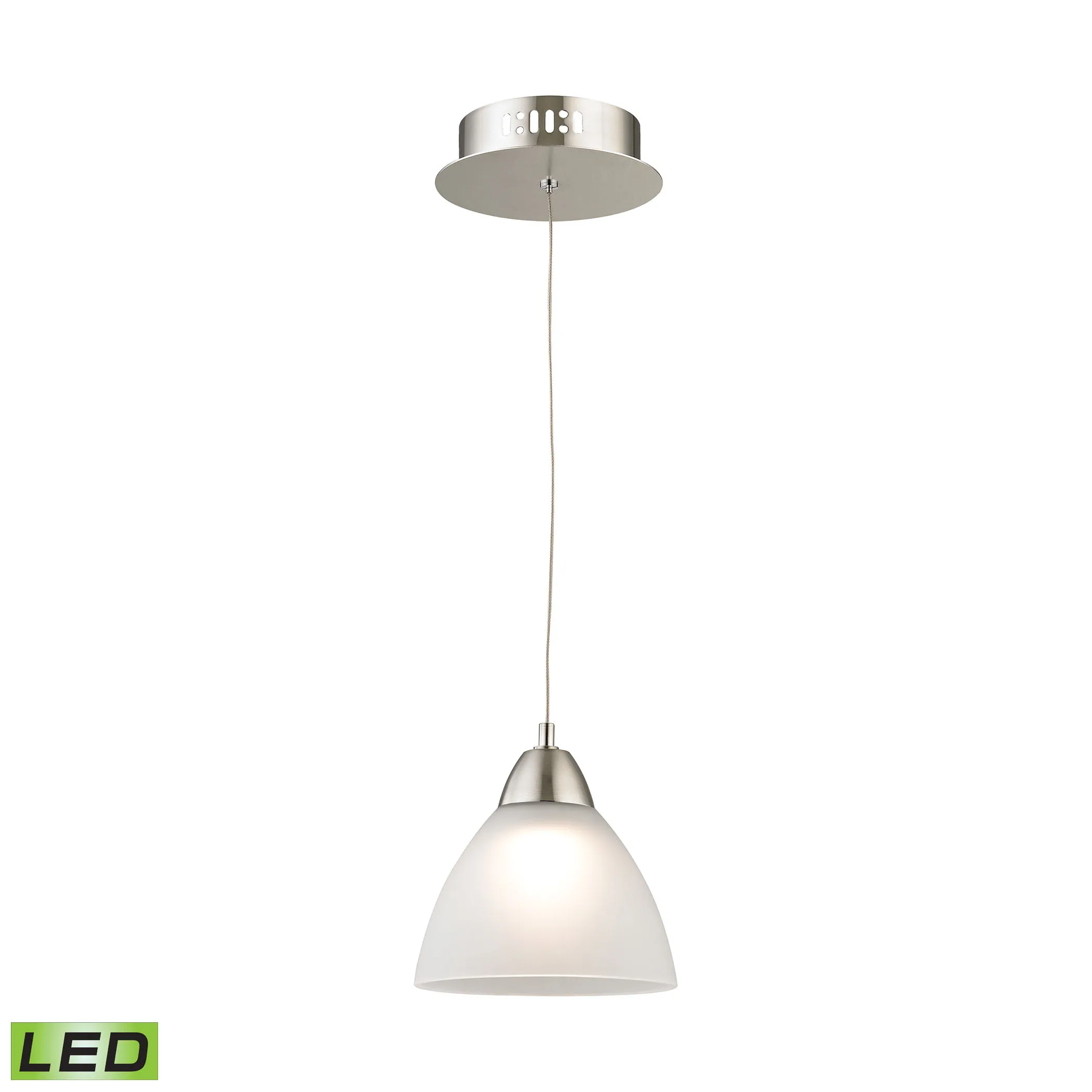 Piatto 6" Wide 1-Light Mini Pendant - Satin Nickel