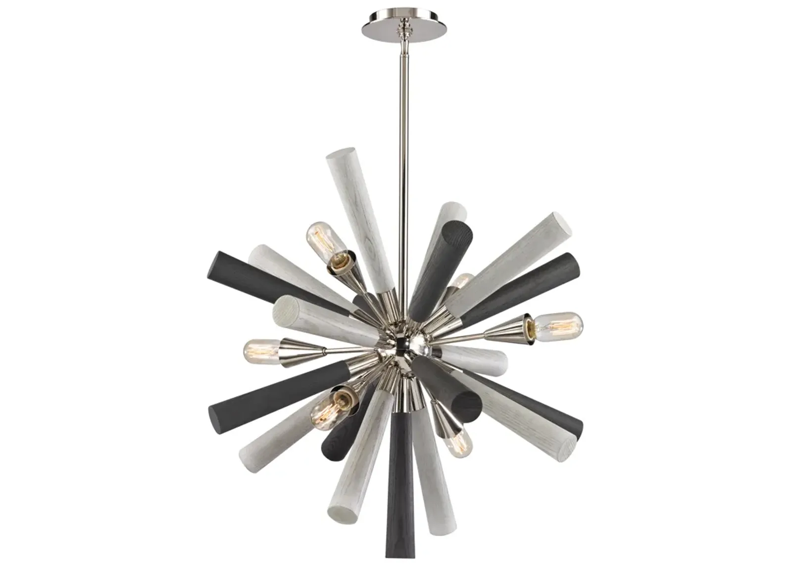 Solara 28" Wide 6-Light Chandelier - Polished Nickel