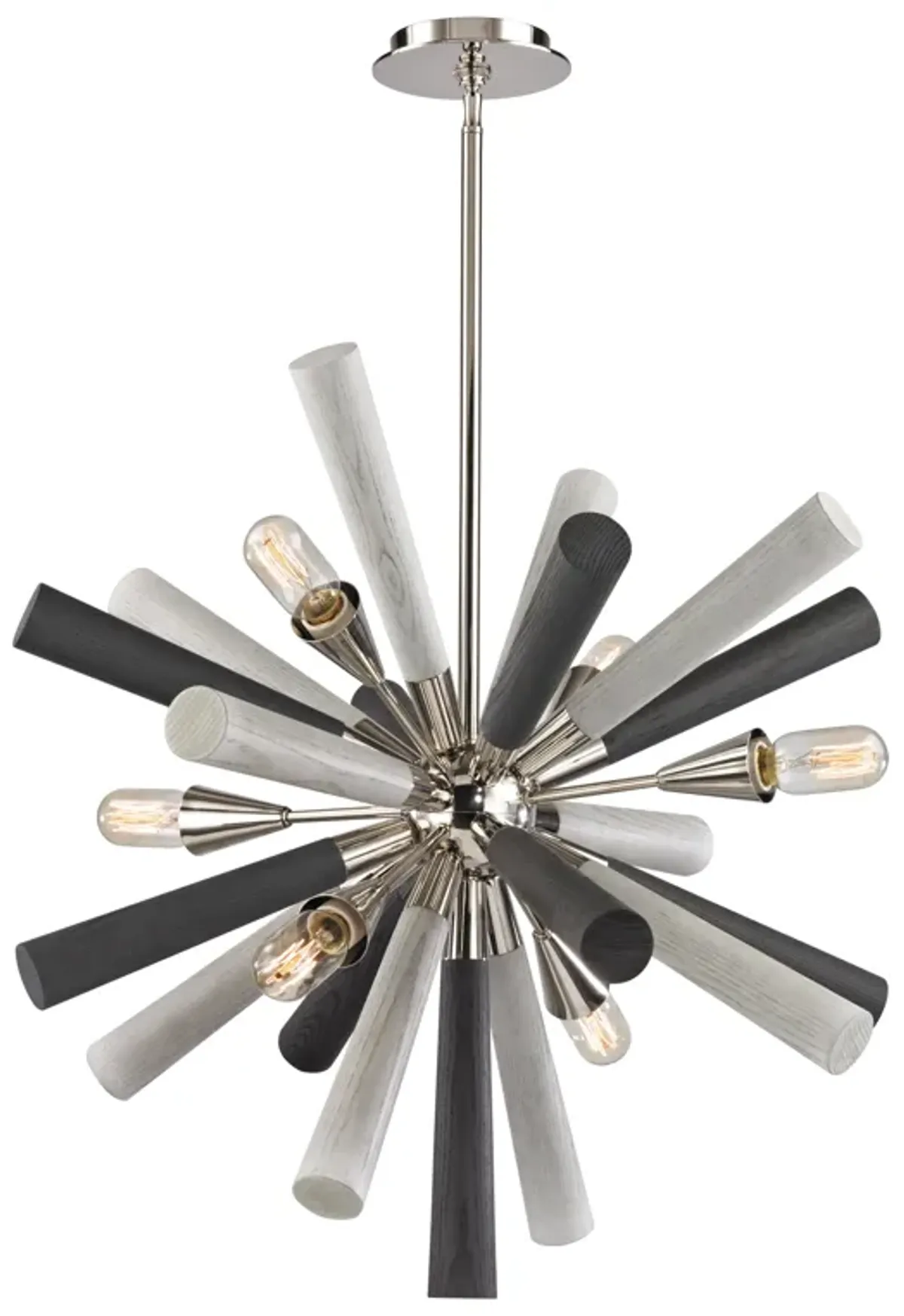 Solara 28" Wide 6-Light Chandelier - Polished Nickel