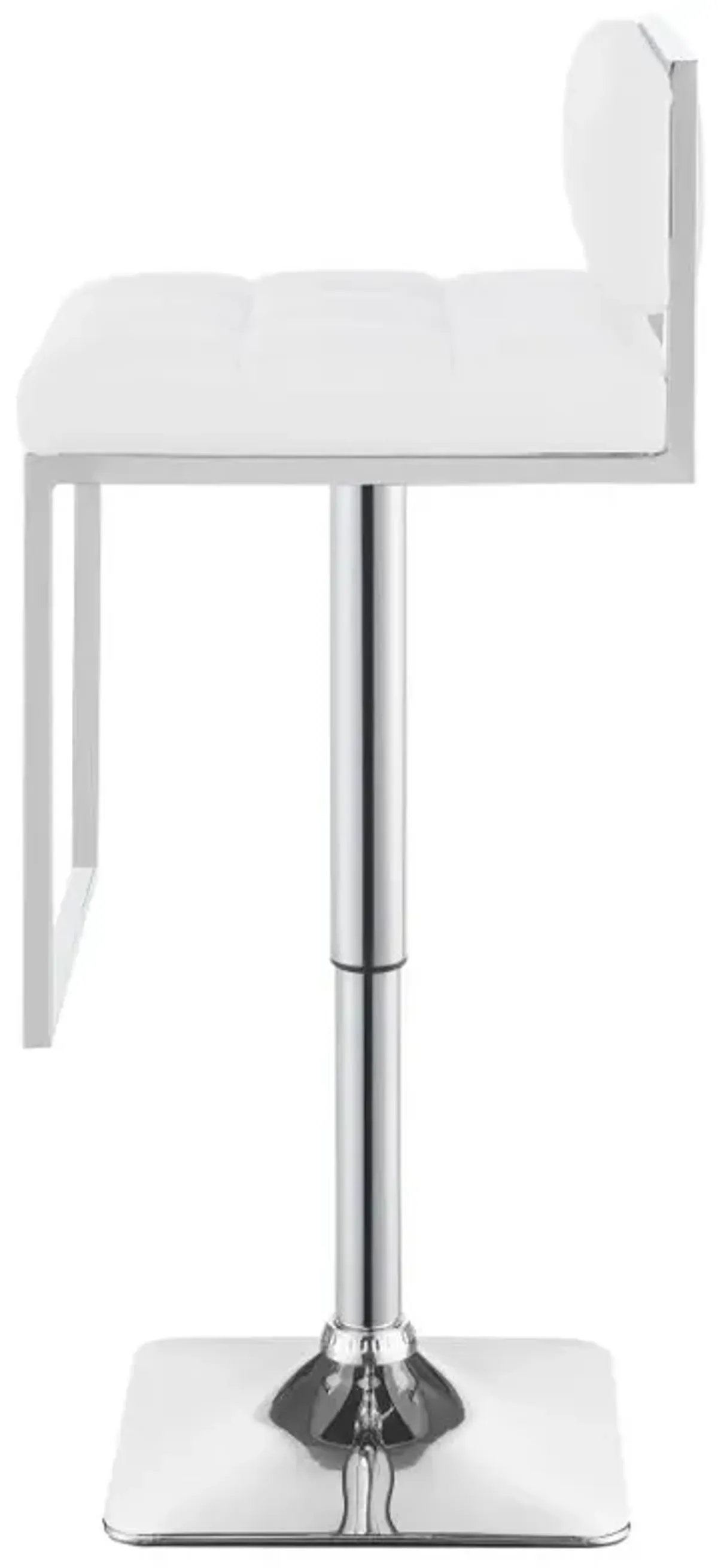 Alford Adjustable Bar Stool White And Chrome