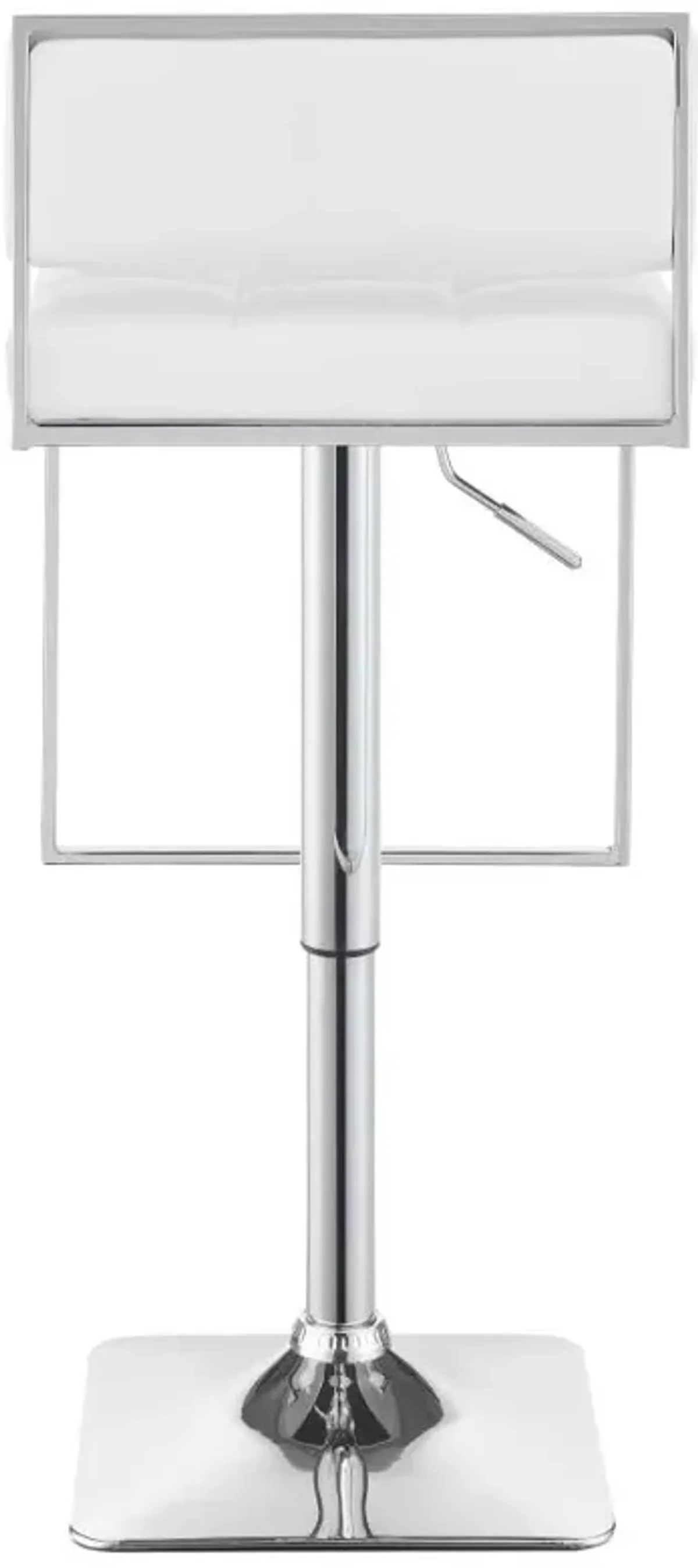 Alford Adjustable Bar Stool White And Chrome