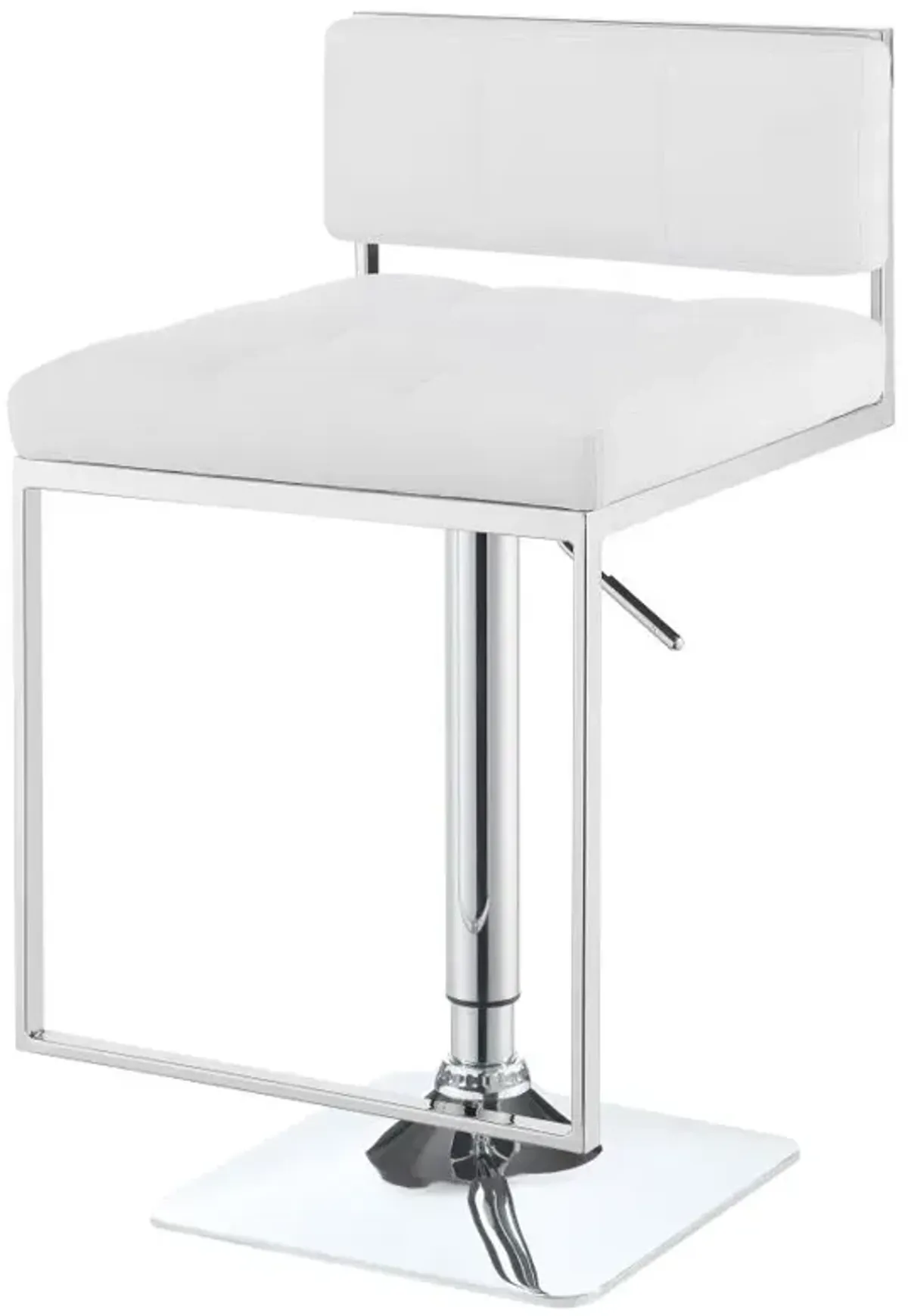 Alford Adjustable Bar Stool White And Chrome