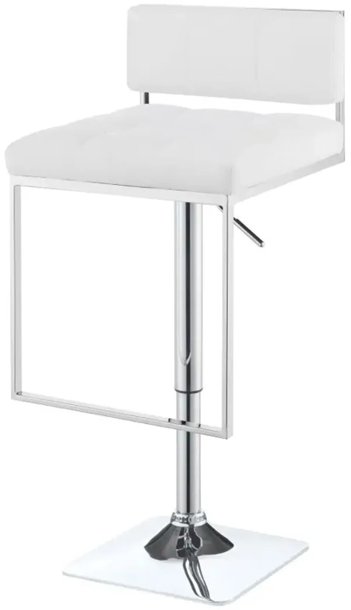 Alford Adjustable Bar Stool White And Chrome