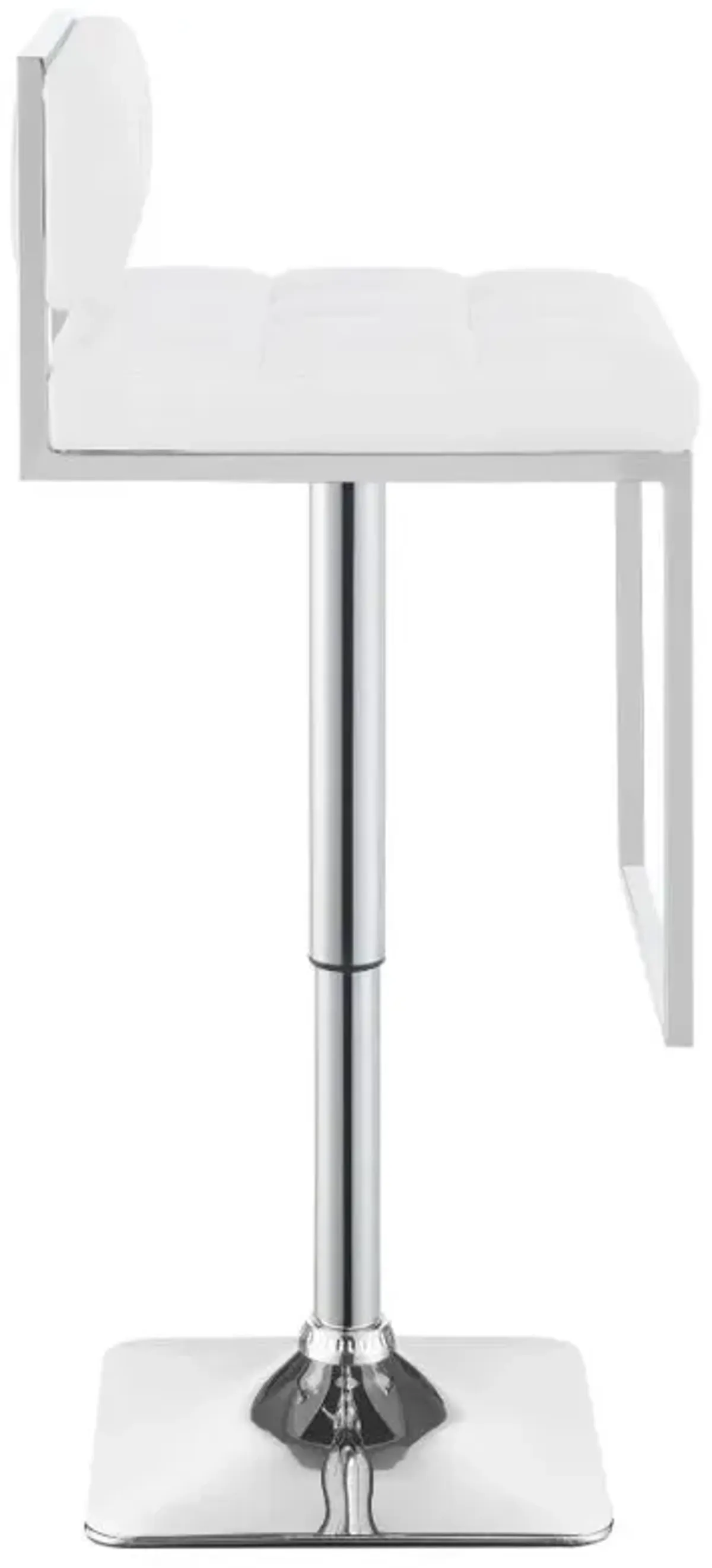 Alford Adjustable Bar Stool White And Chrome