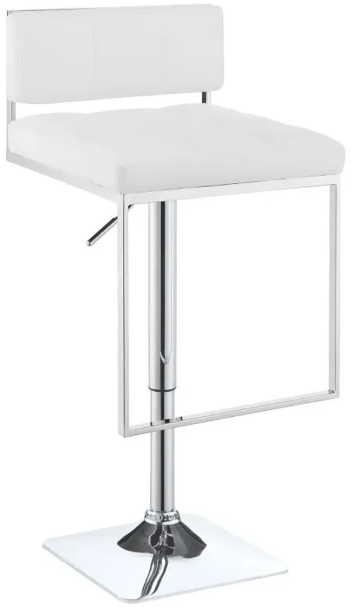 Alford Adjustable Bar Stool White And Chrome