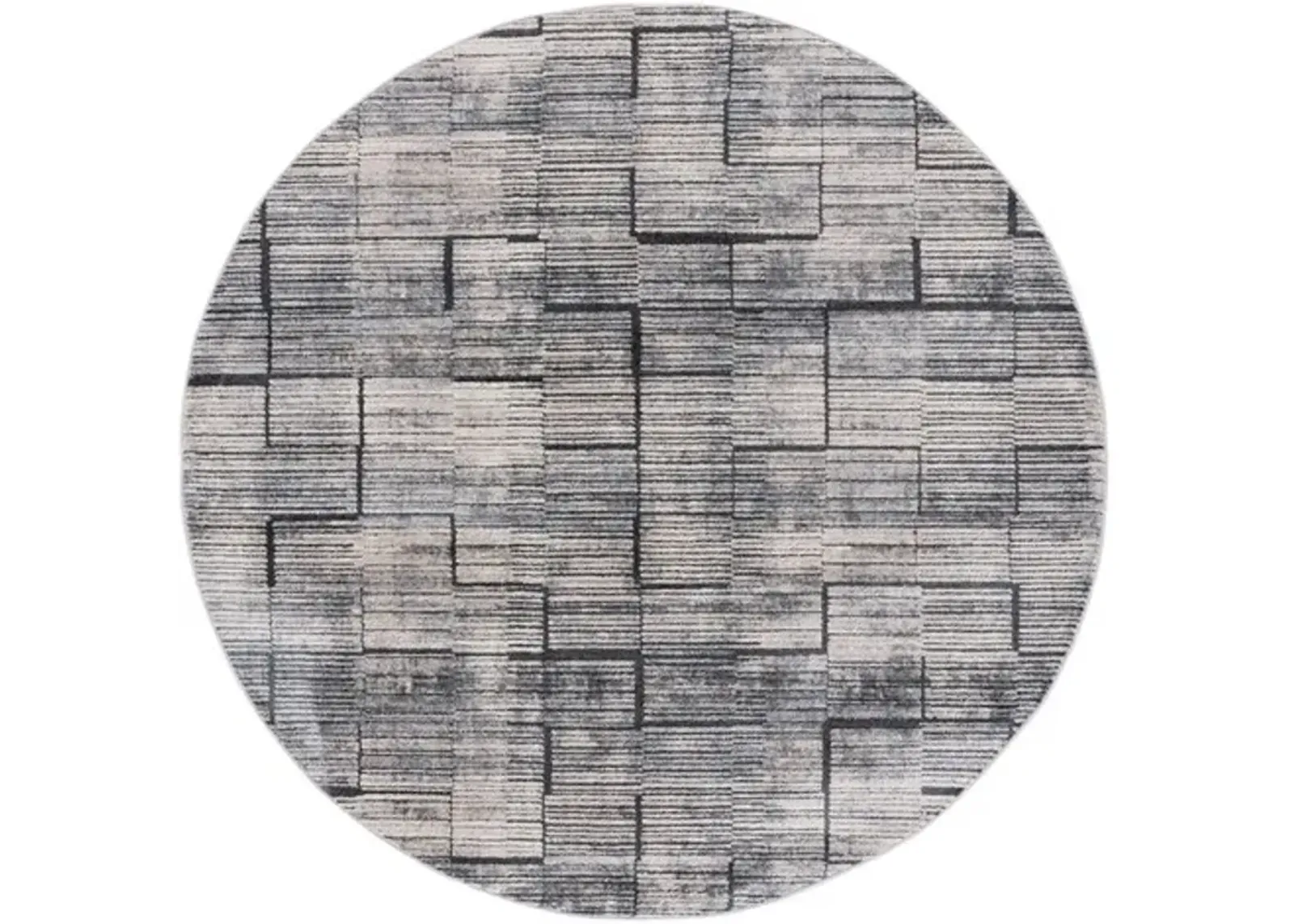 WHISPER 822 Grey  6'-7' X 6'-7' Round Round Rug