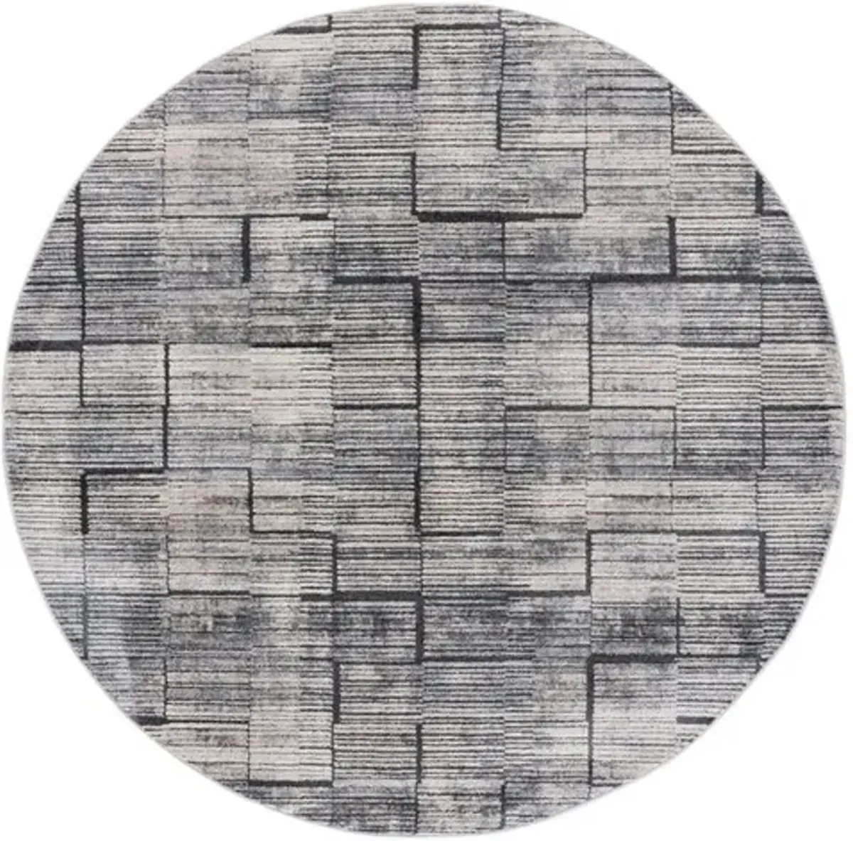 WHISPER 822 Grey  6'-7' X 6'-7' Round Round Rug