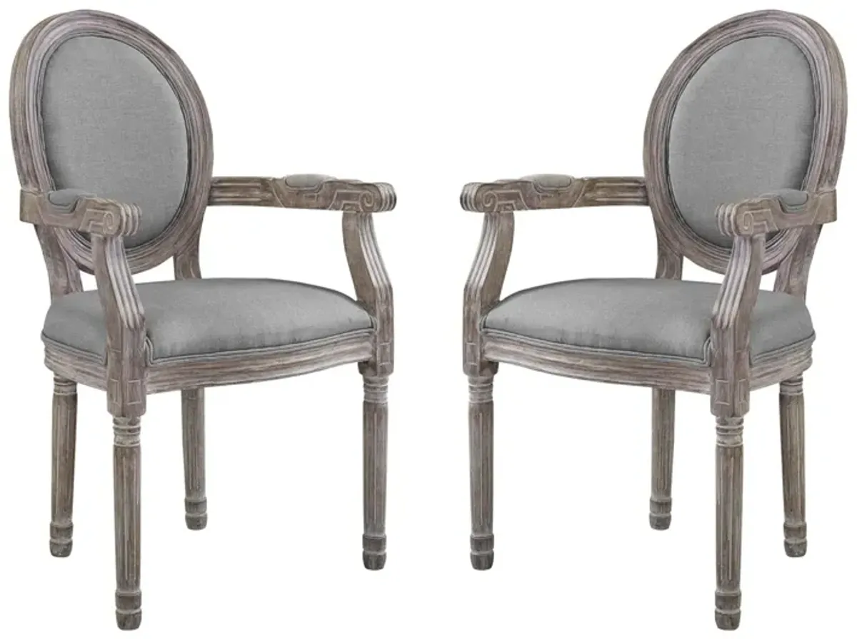 Emanate Dining Armchair Upholstered Fabric Set of 2