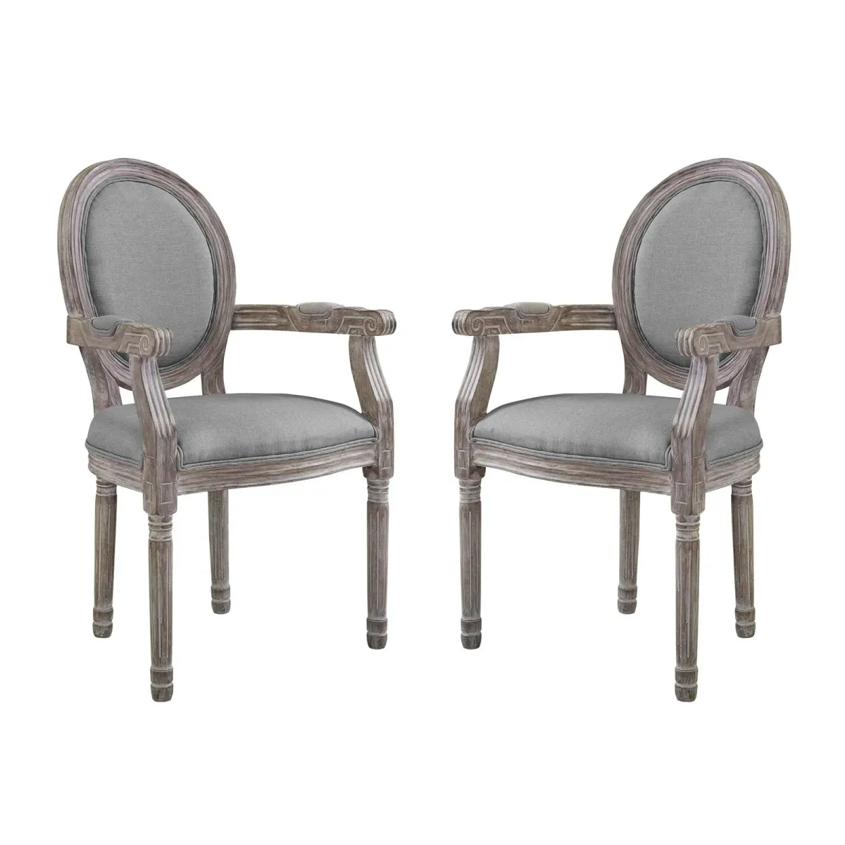 Emanate Dining Armchair Upholstered Fabric Set of 2