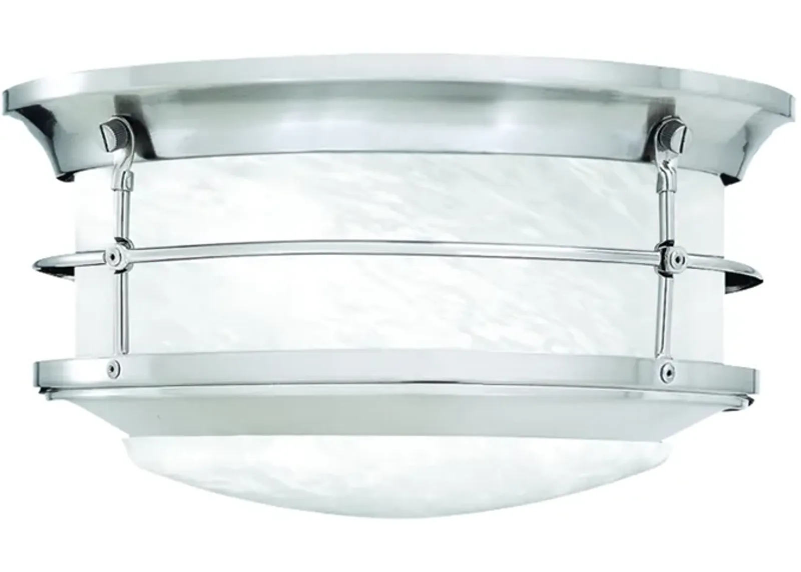 Outdoor Essentials 11.25" Wide 2-Light Outdoor Flush Mount - Brushed Nickel