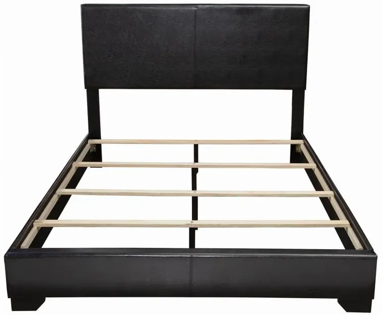 Conner California King Upholstered Panel Bed Black