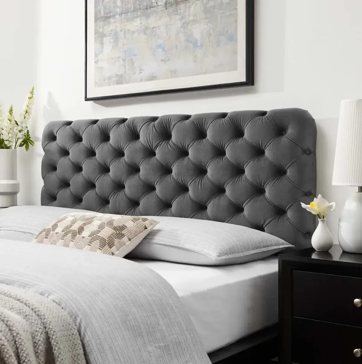 Lizzy Tufted Full/Queen Performance Velvet Headboard