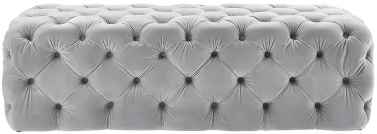 kaylee grey velvet ottoman