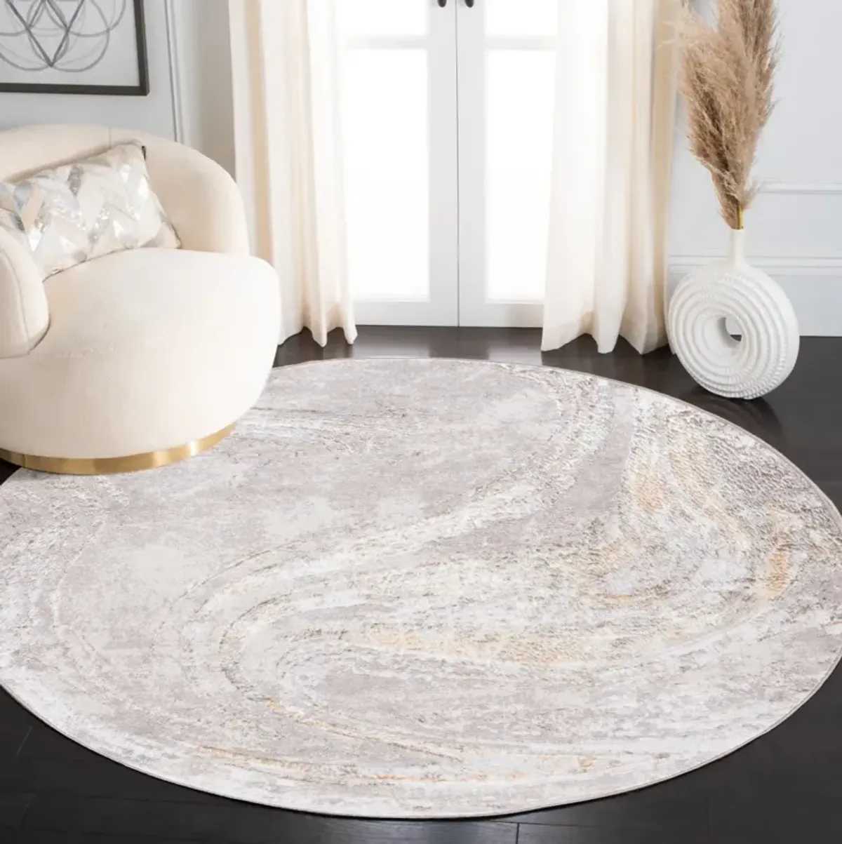 ORCHARD 617 GREY  8' x 8' Round Round Rug