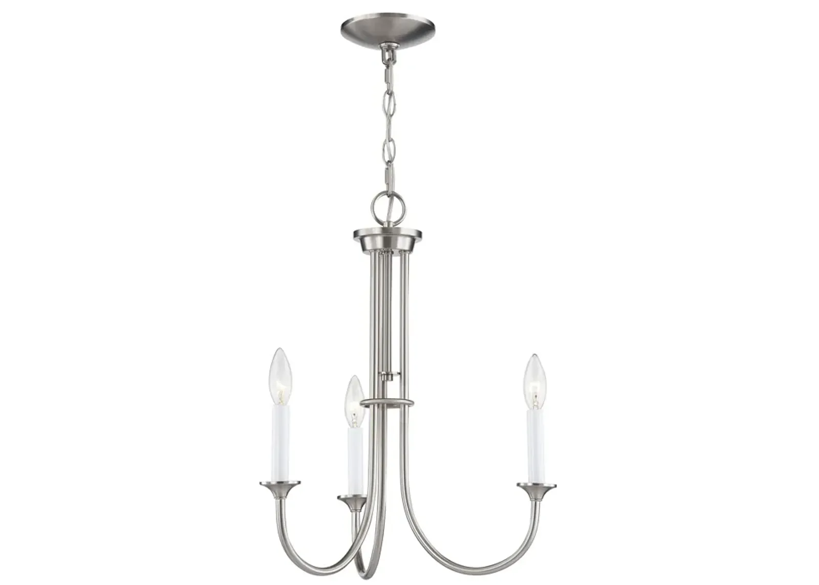 Meadowview 18'' Wide 3-Light Chandelier - Brushed Nickel