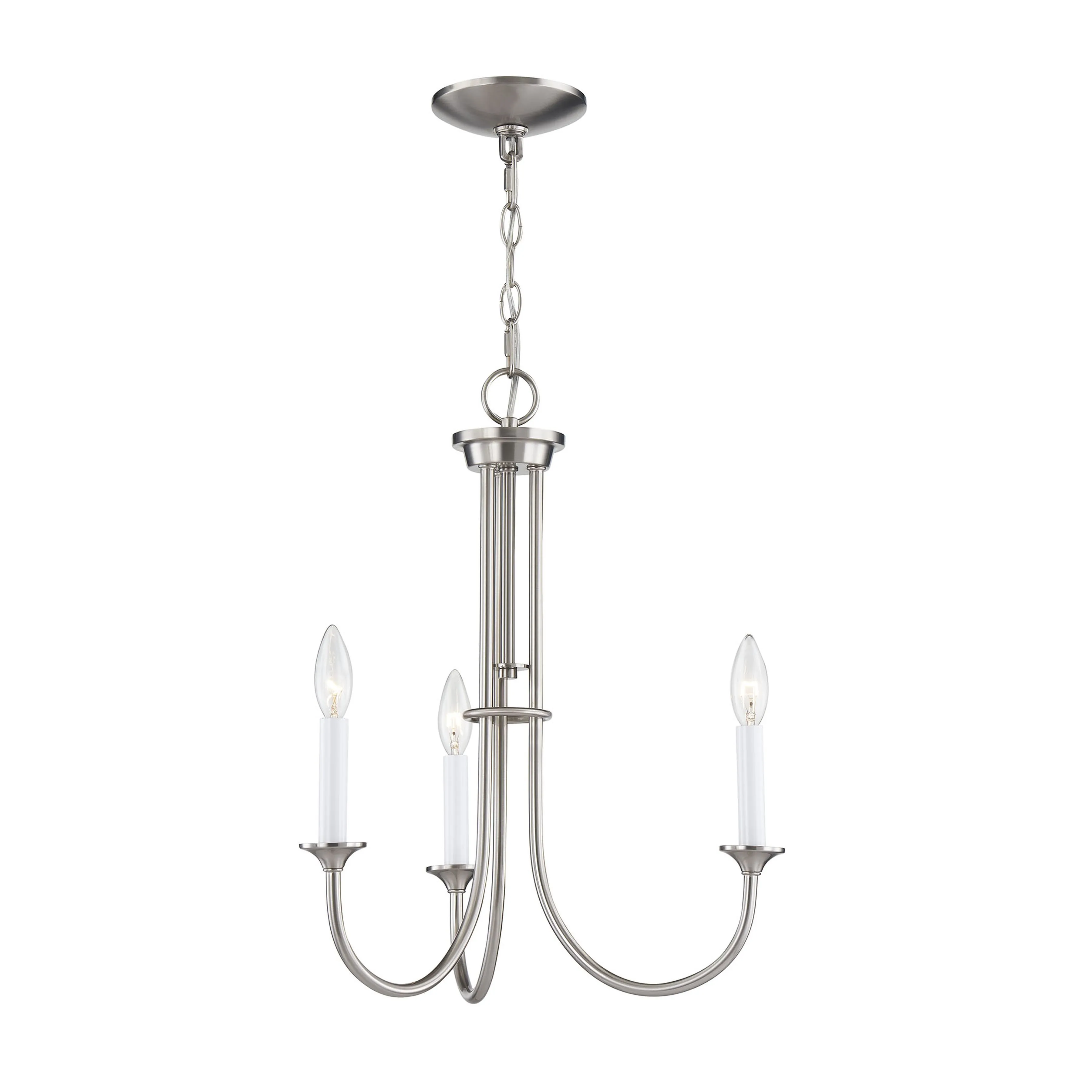 Meadowview 18'' Wide 3-Light Chandelier - Brushed Nickel