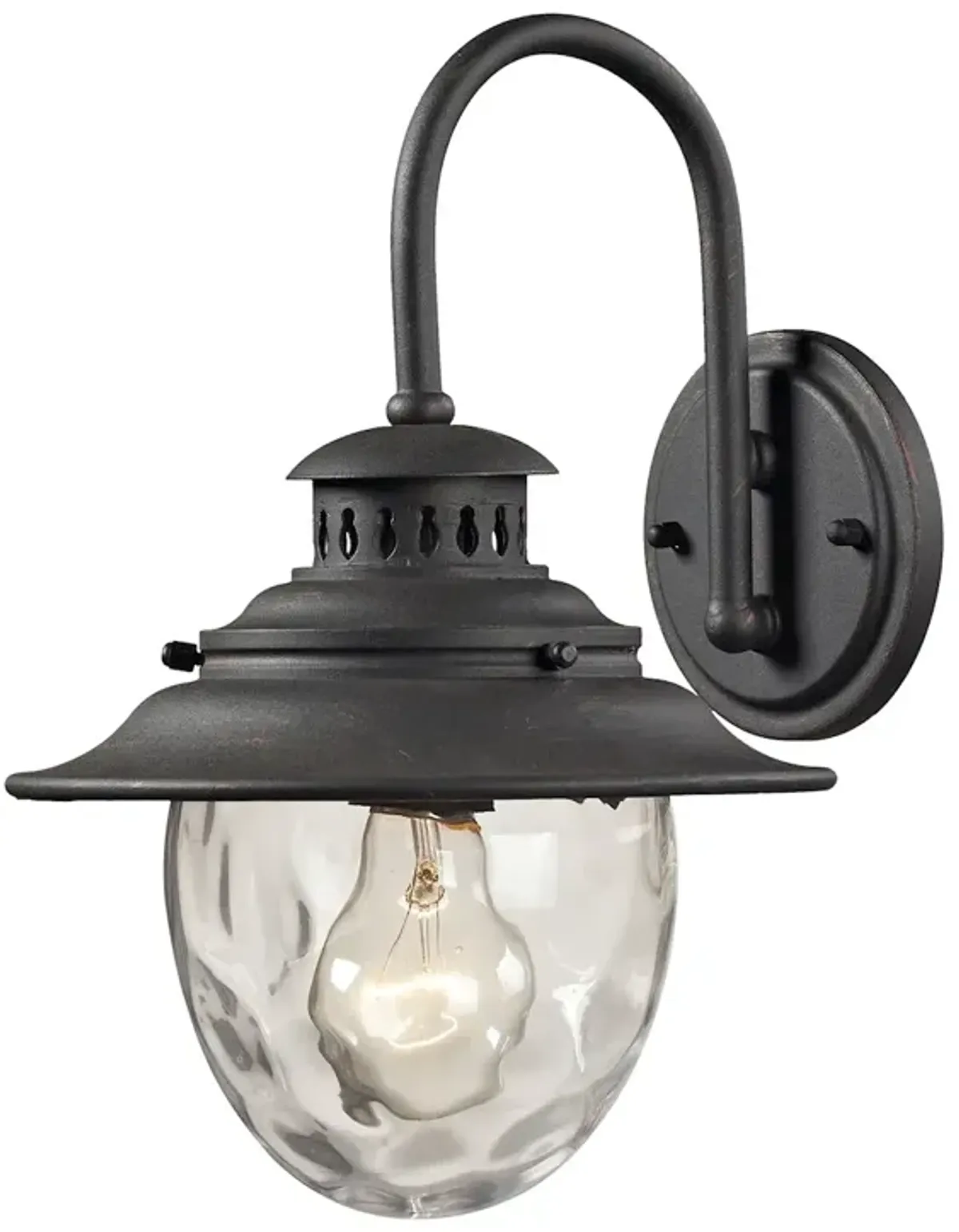 Searsport 13" High 1-Light Outdoor Sconce - Weathered Charcoal