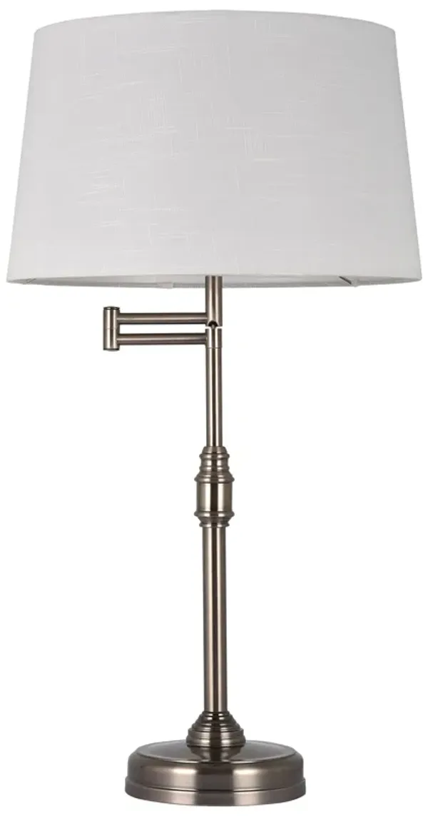 Antique Pewter Swing Arm Table Lamp(Set of 2)