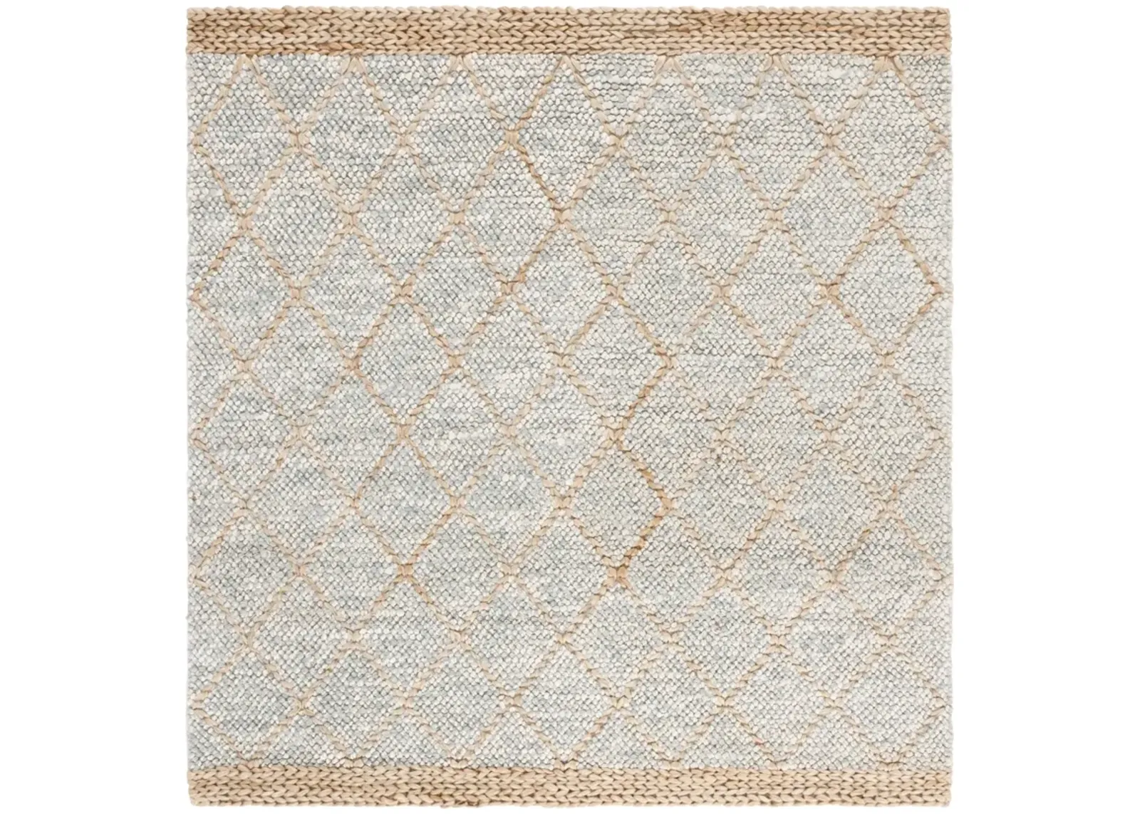 NATURAL FIBER 475 GREY  6' x 6' Square Square Rug