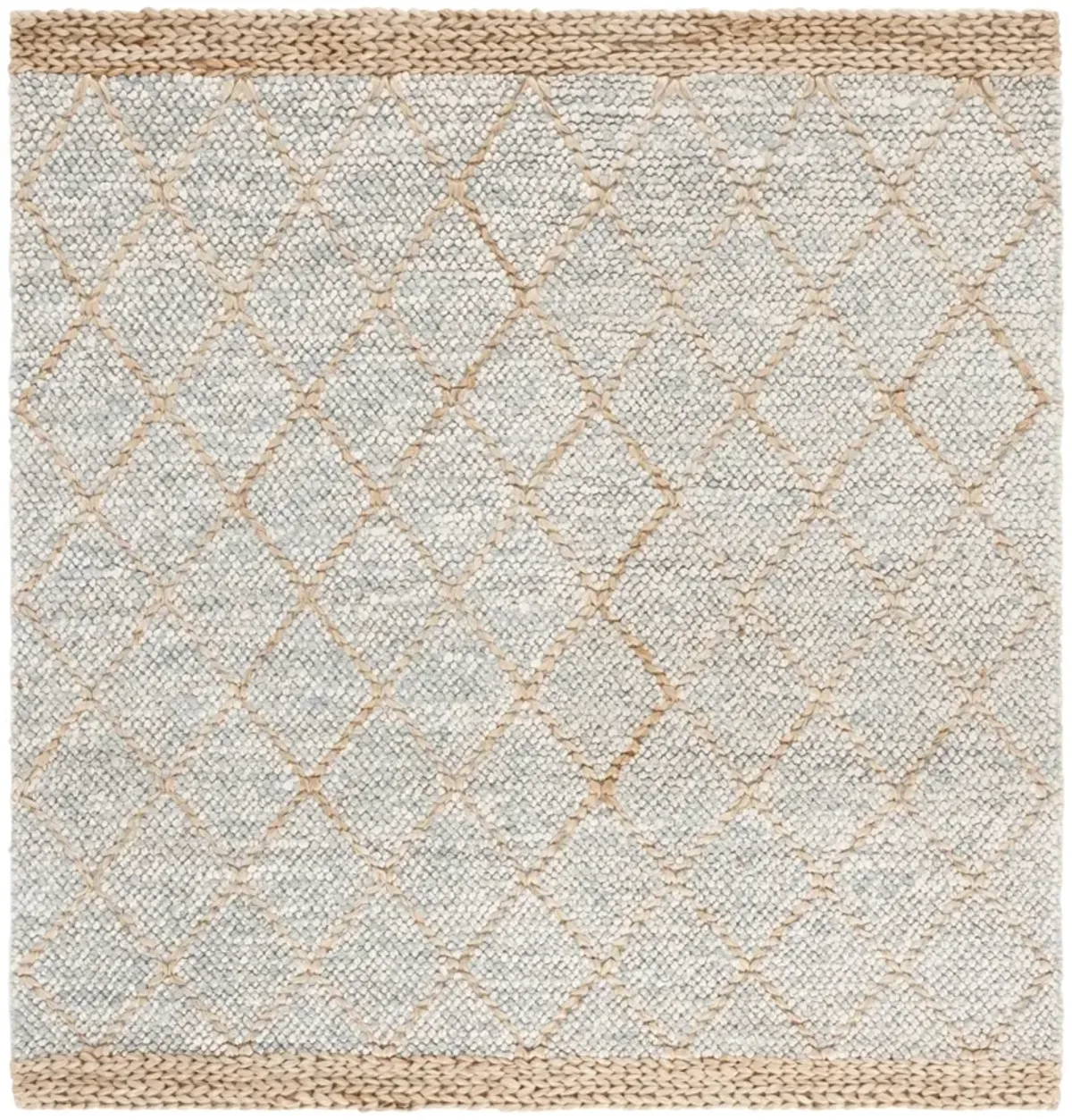 NATURAL FIBER 475 GREY  6' x 6' Square Square Rug