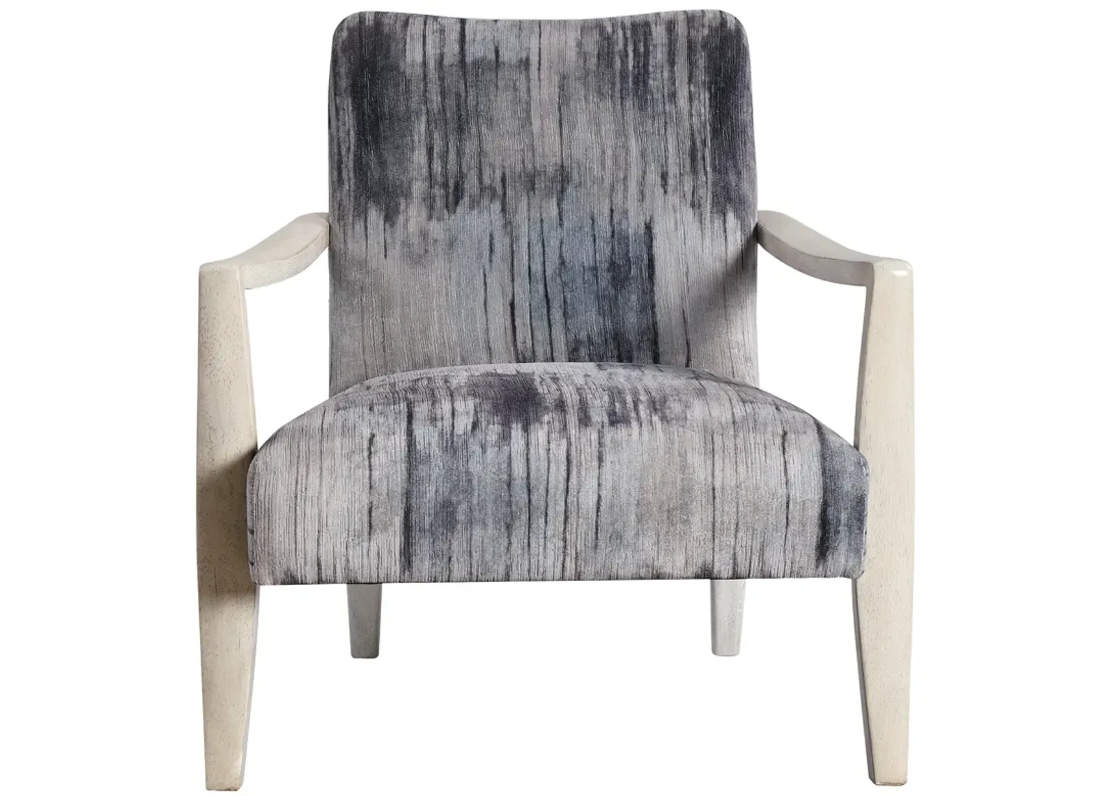 Watercolor Gray Chenille Accent Chair