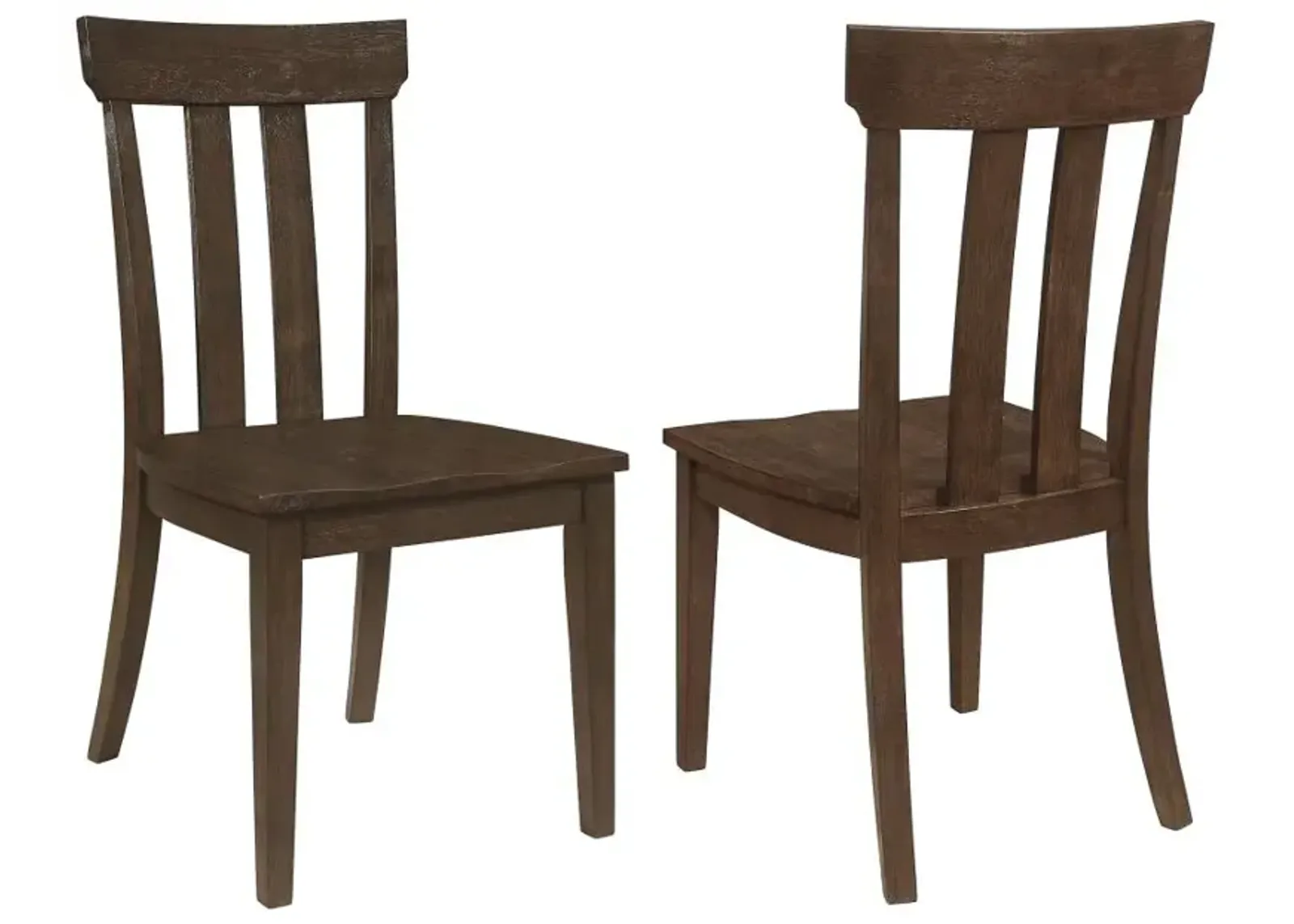 Reynolds Slat Back Dining Side Chair Brown Oak (Set of 2)