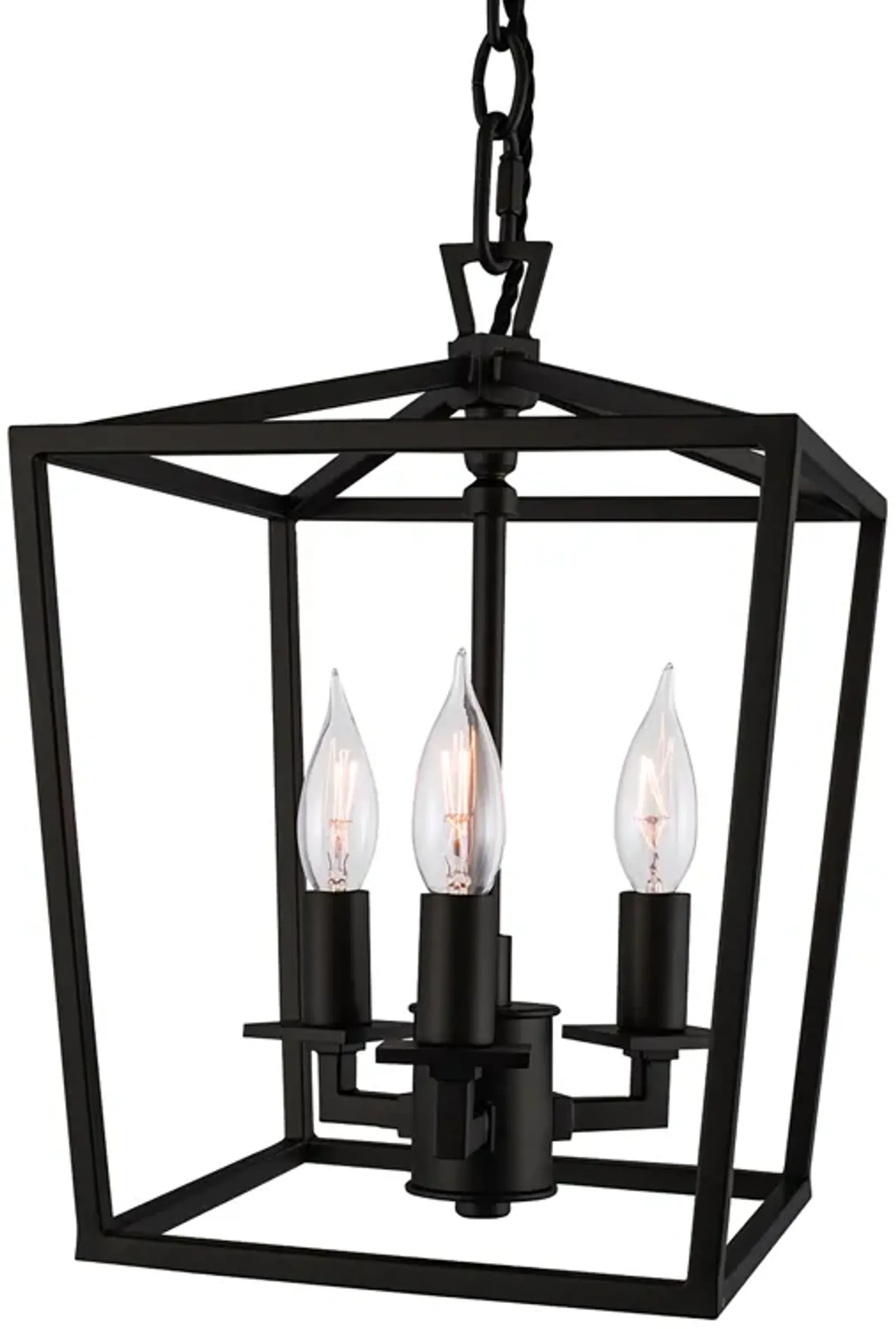 Cage Pendant Light - Matte Black