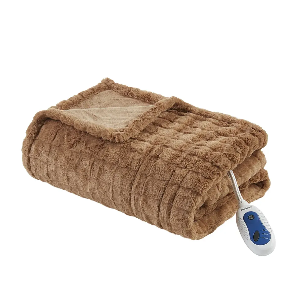 Oversized Faux Fur Heated Throw