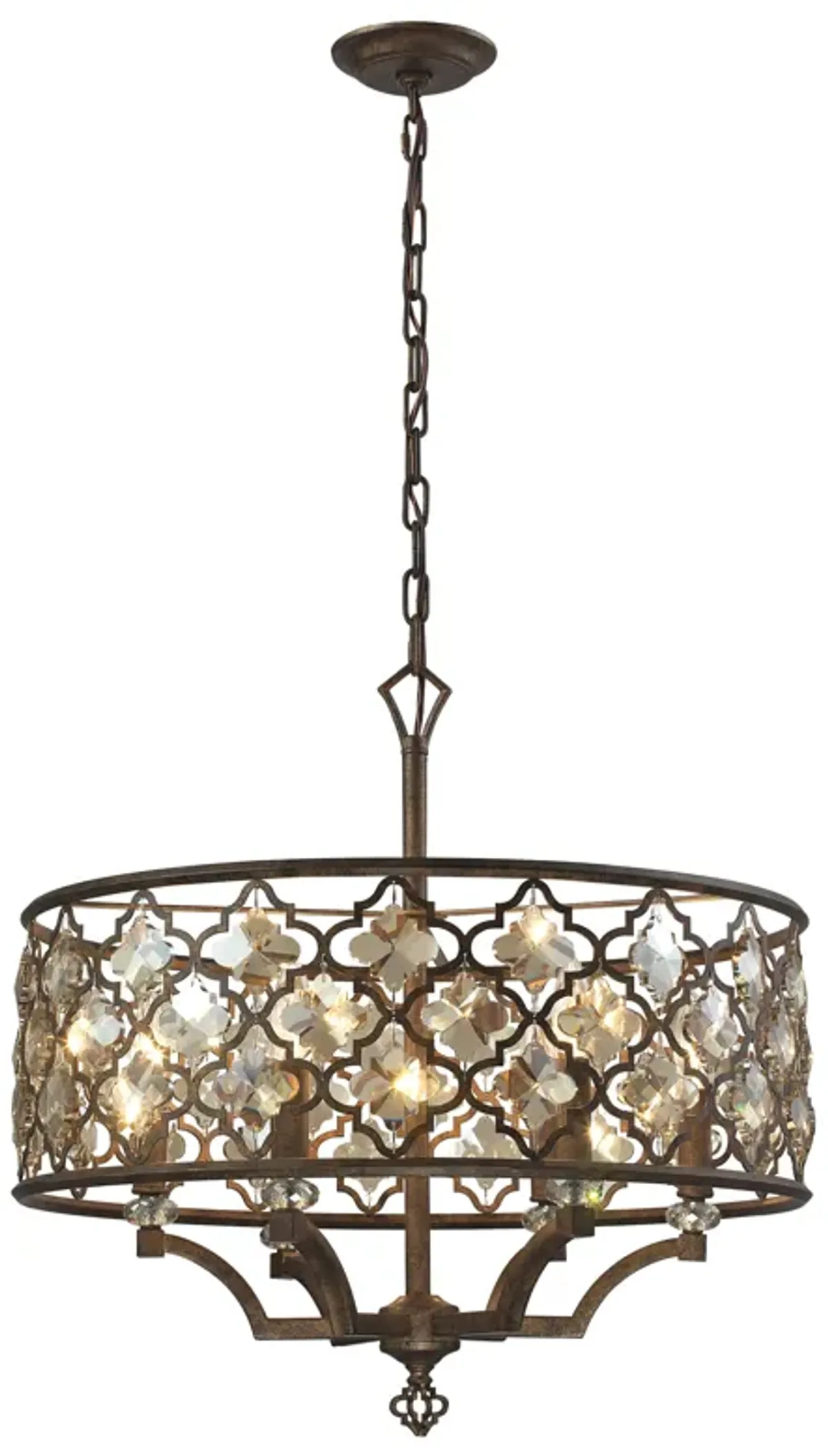 Armand 24" Wide 6-Light Chandelier - Weathered Bronze