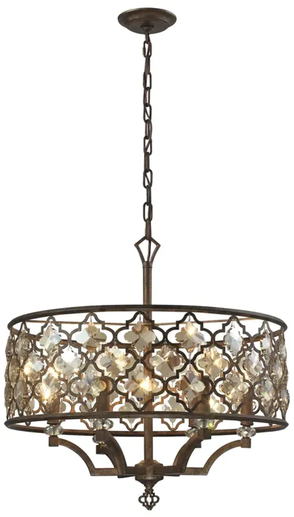 Armand 24" Wide 6-Light Chandelier - Weathered Bronze