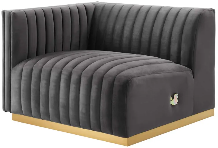 Conjure Channel Tufted Performance Velvet Sofa