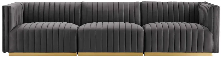 Conjure Channel Tufted Performance Velvet Sofa