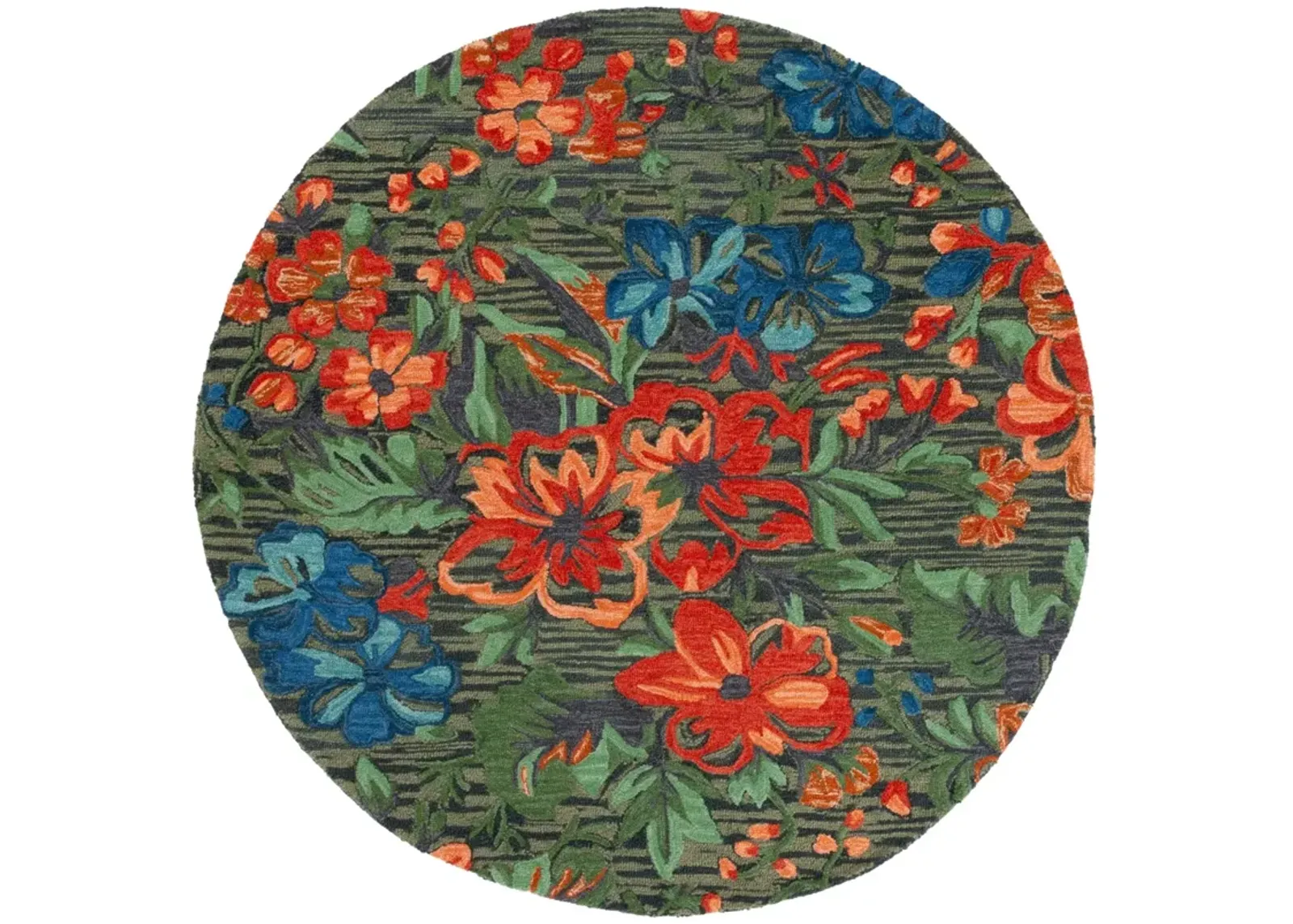 JARDIN 850 BLUE  6' x 6' Round Round Rug