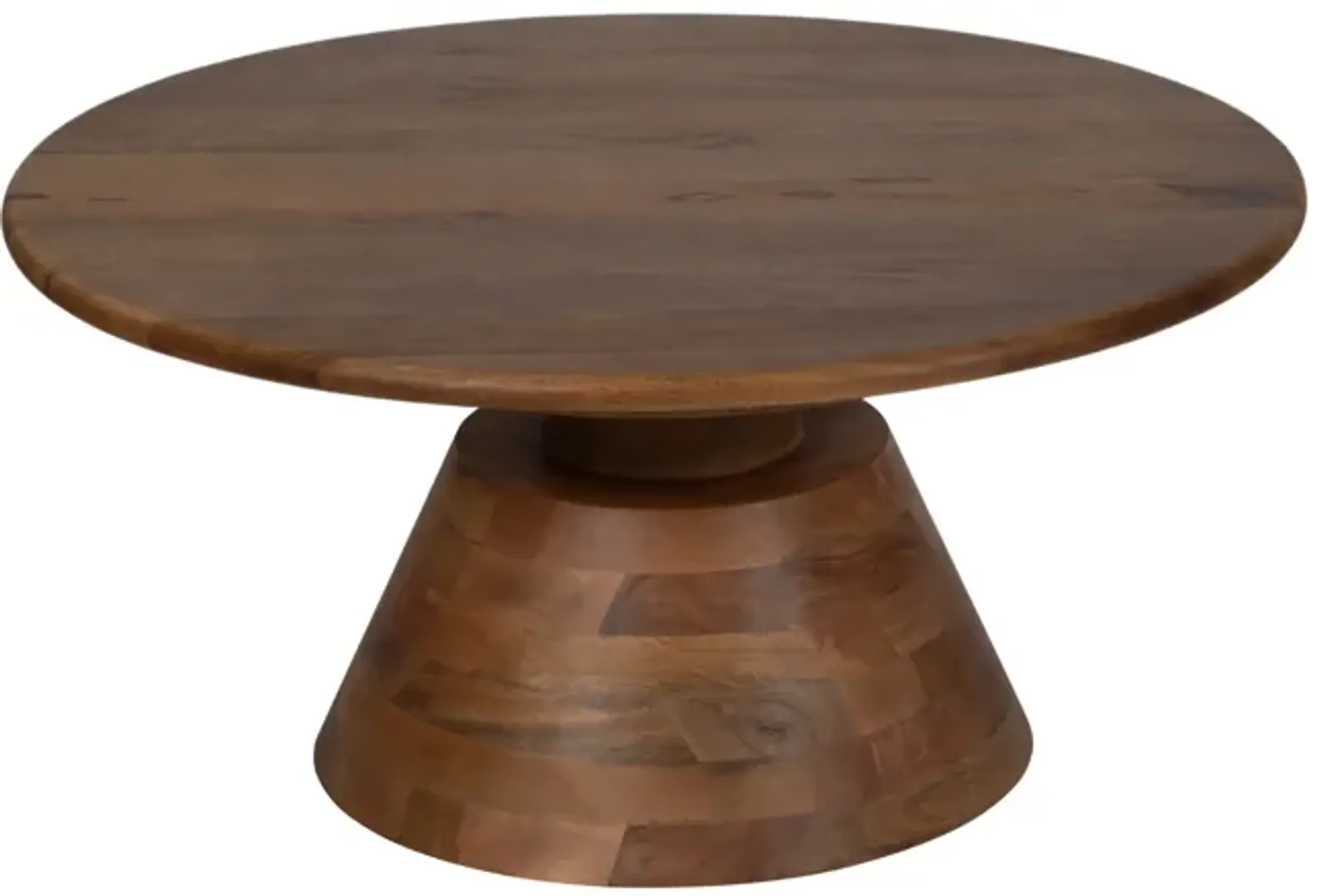 34" Tapered Wood Coffee Table, Natural