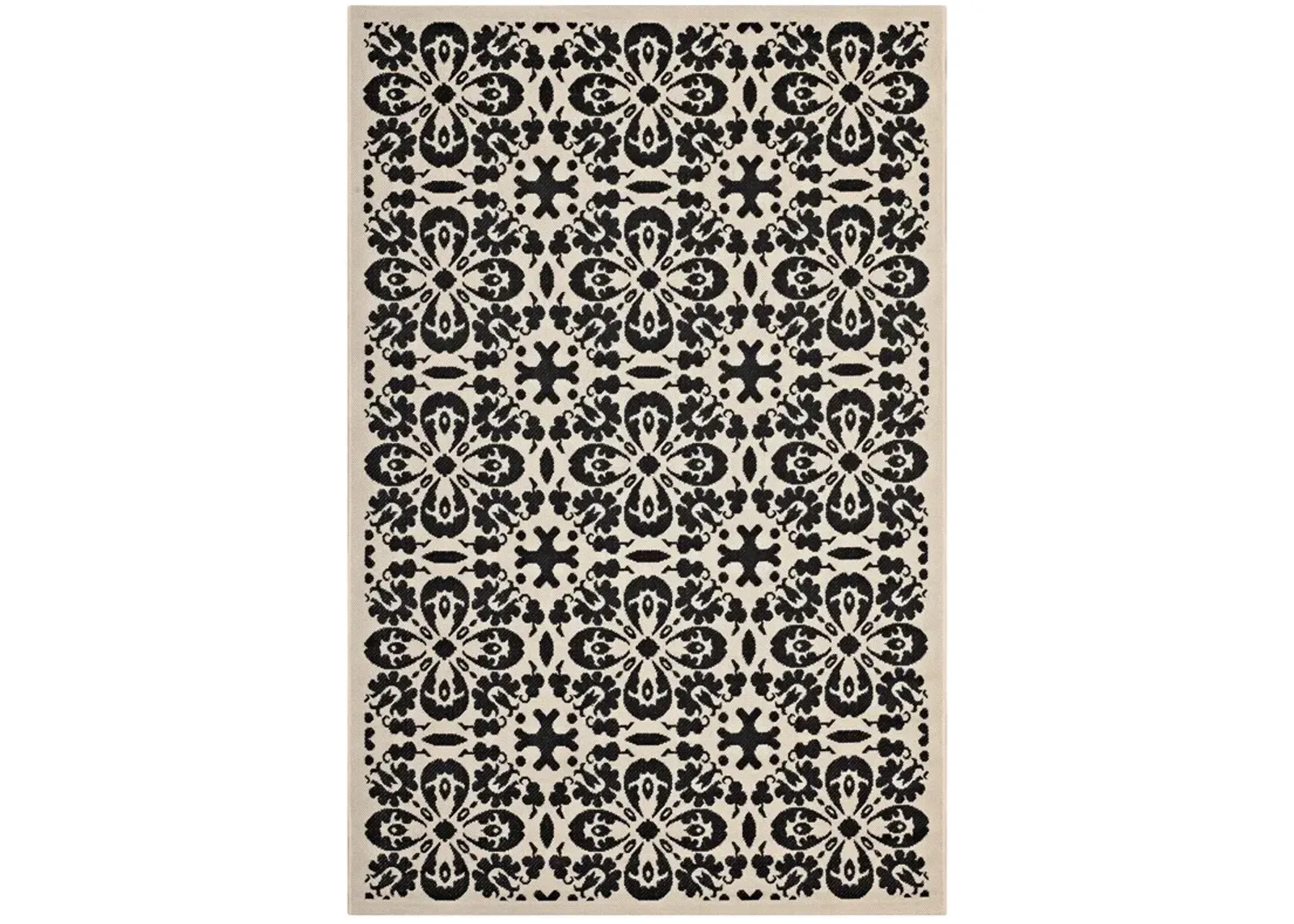 Ariana Vintage Floral Trellis 5x8 Indoor and Outdoor Area Rug