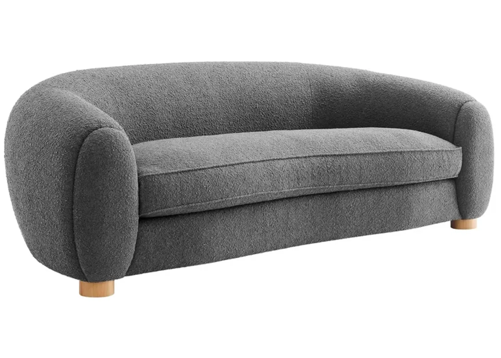 Abundant Boucle Upholstered Fabric Sofa