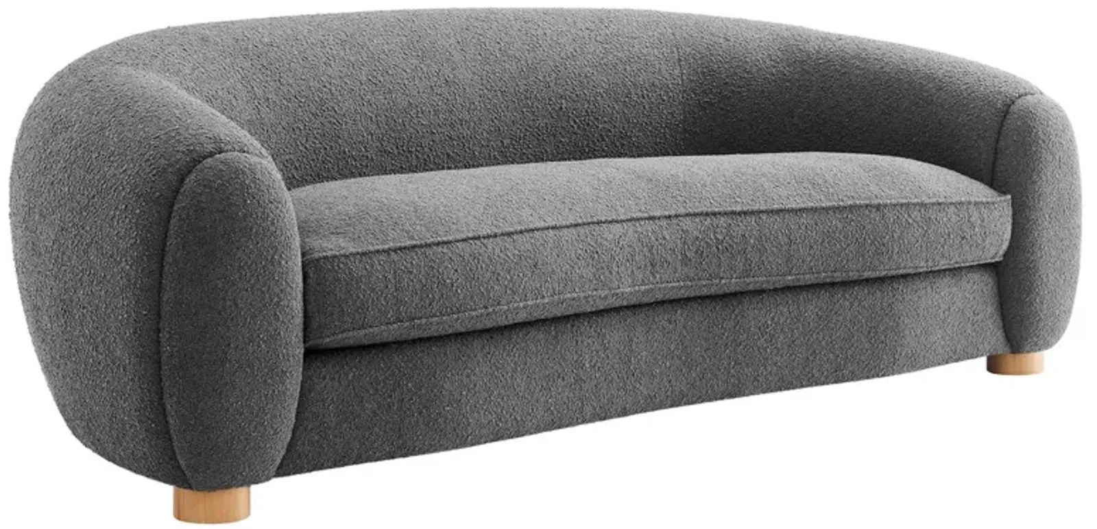 Abundant Boucle Upholstered Fabric Sofa