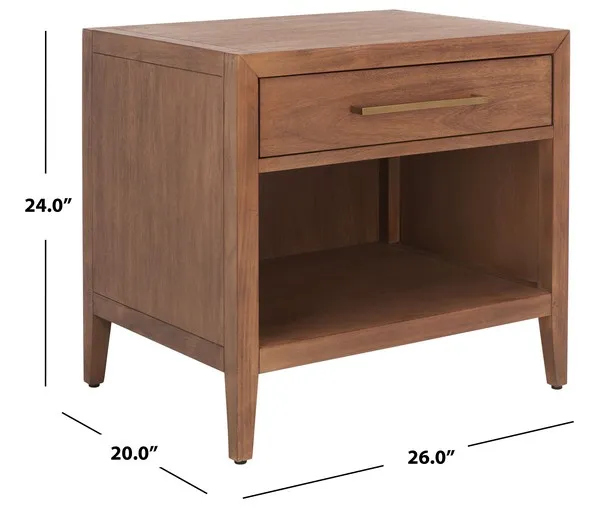 ARIELLA 1 DRAWER WD NIGHTSTAND