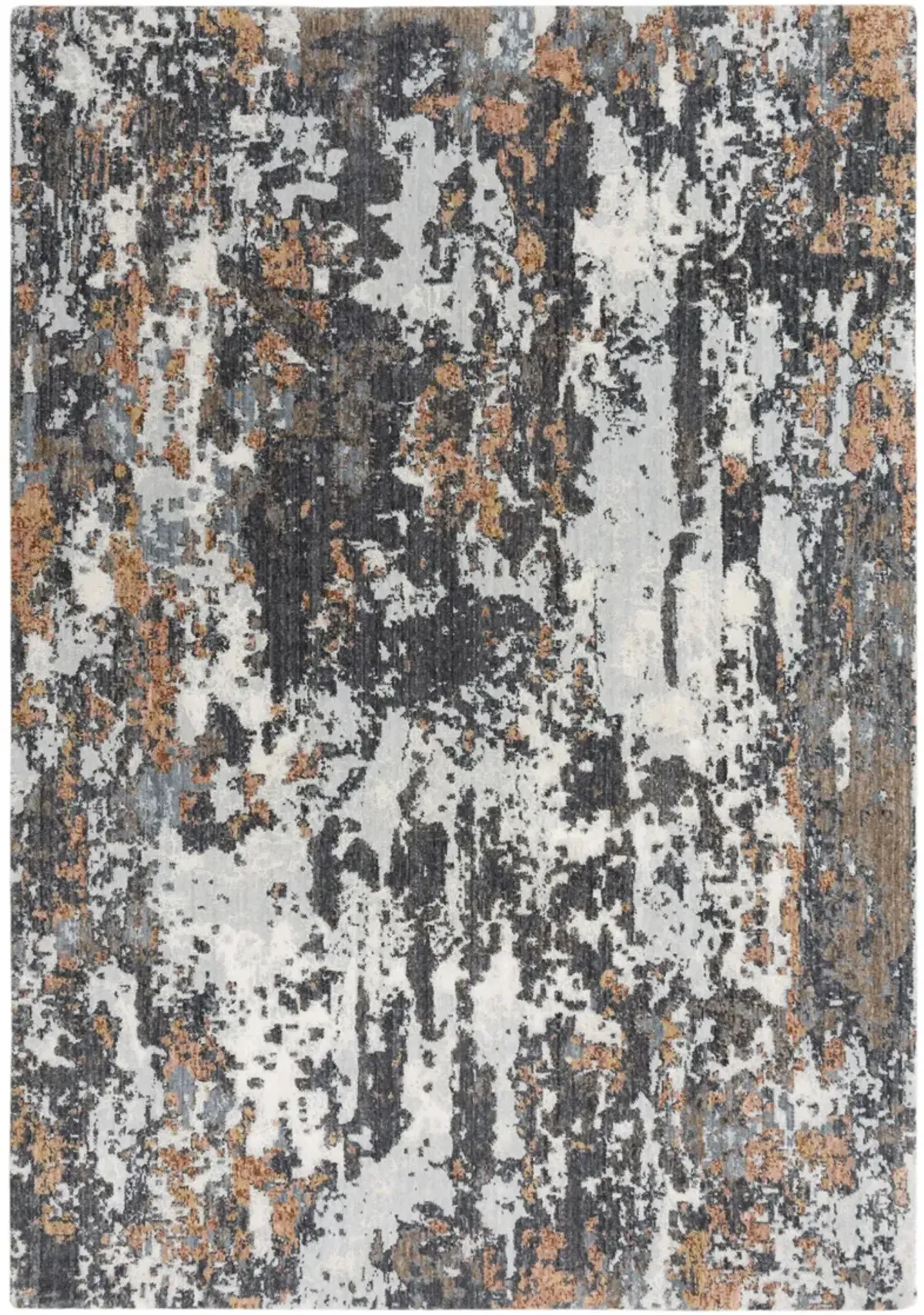 Logan Gray/Multi Abstract Recycled Polyester 5'2" x 7'9" Rectangle Rug