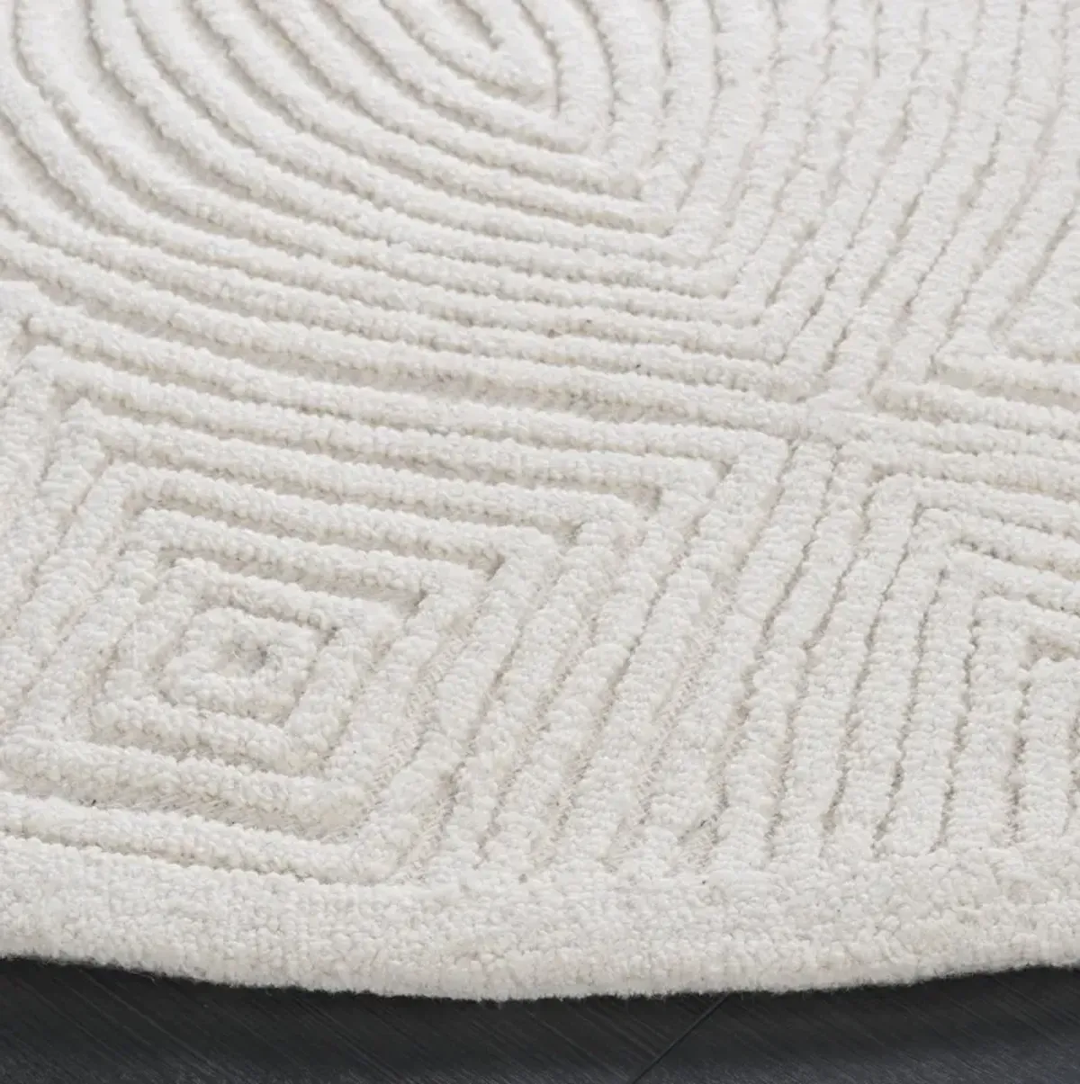 TEXTURAL 104 IVORY 6' x 6' Round Round Rug