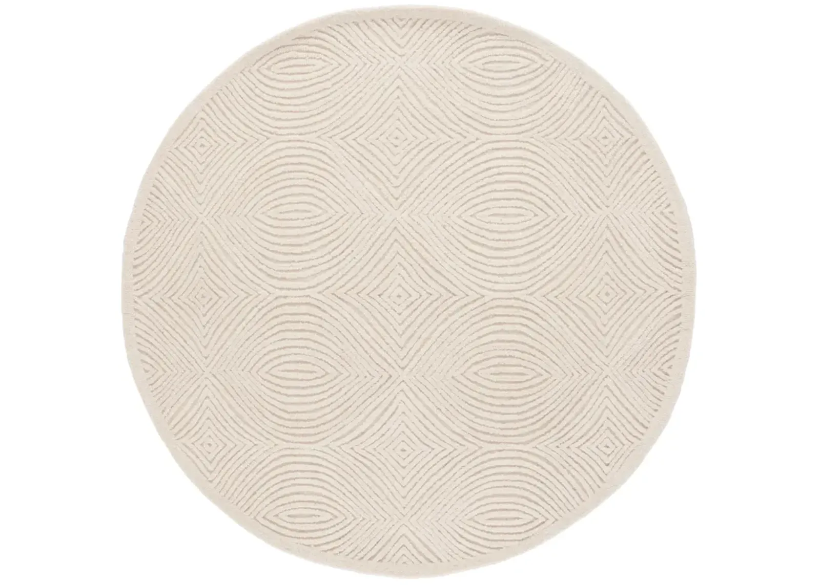 TEXTURAL 104 IVORY 6' x 6' Round Round Rug